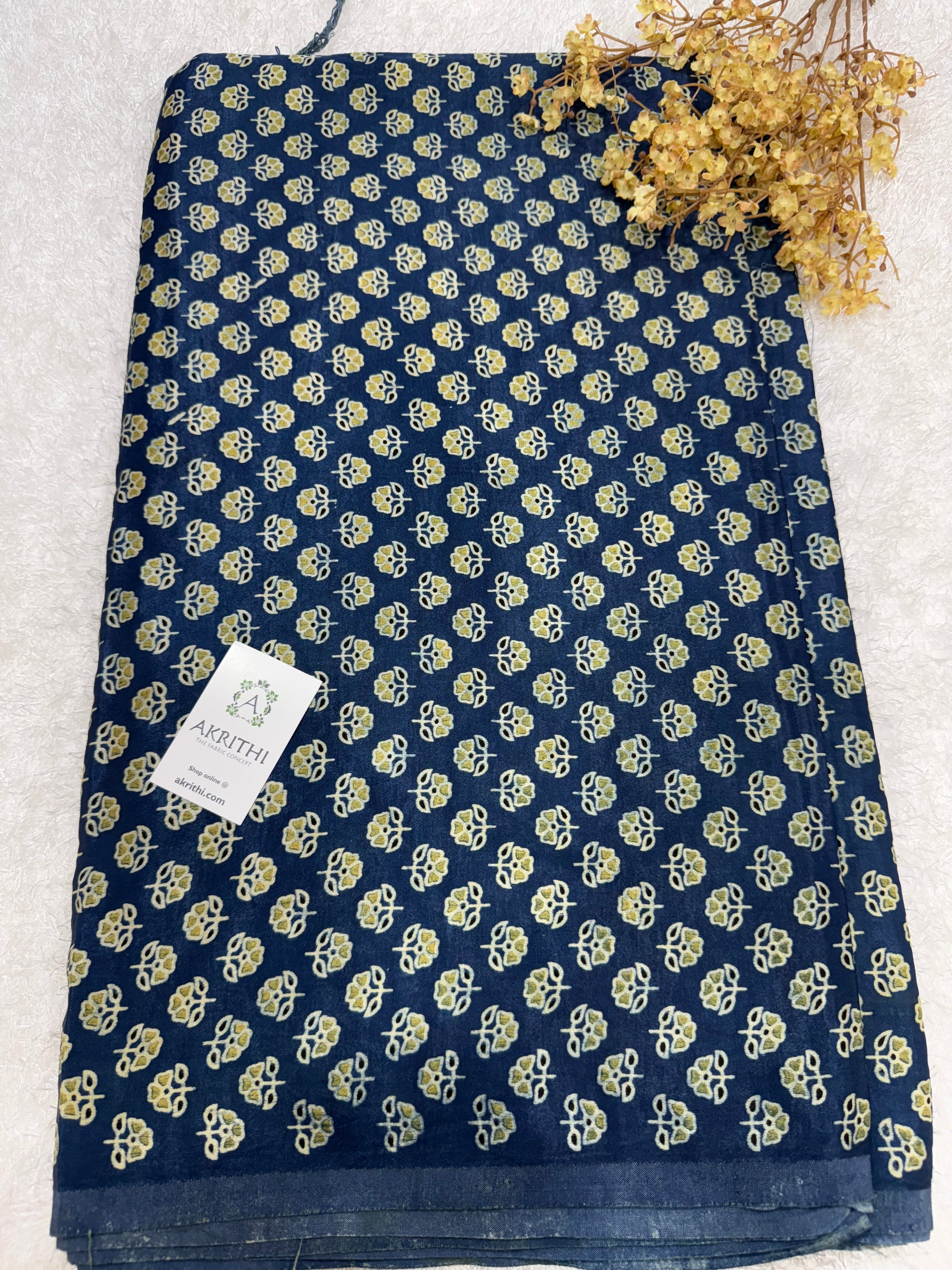 Ajrakh pure mashru silk fabric