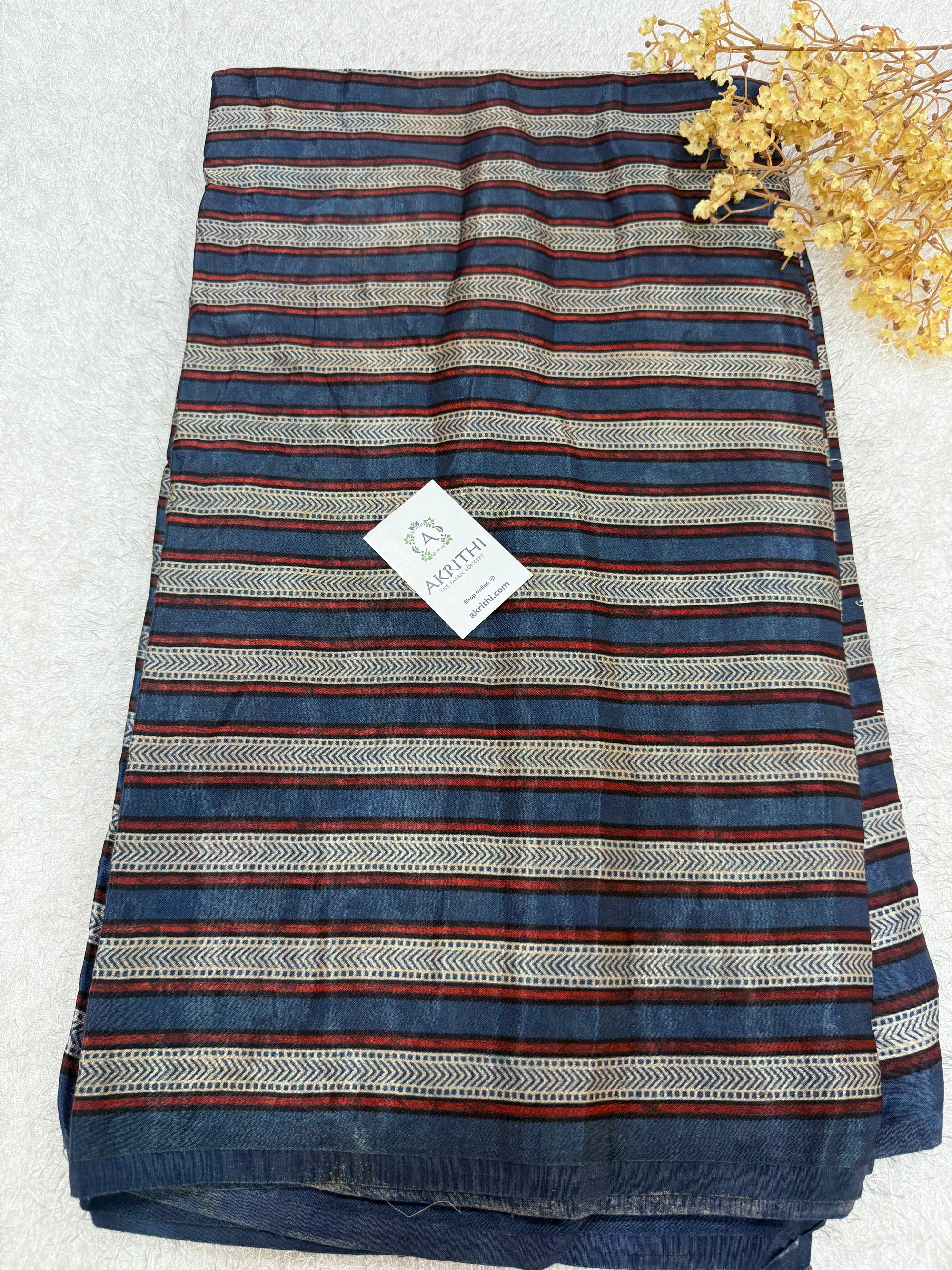 Ajrakh pure mashru silk fabric