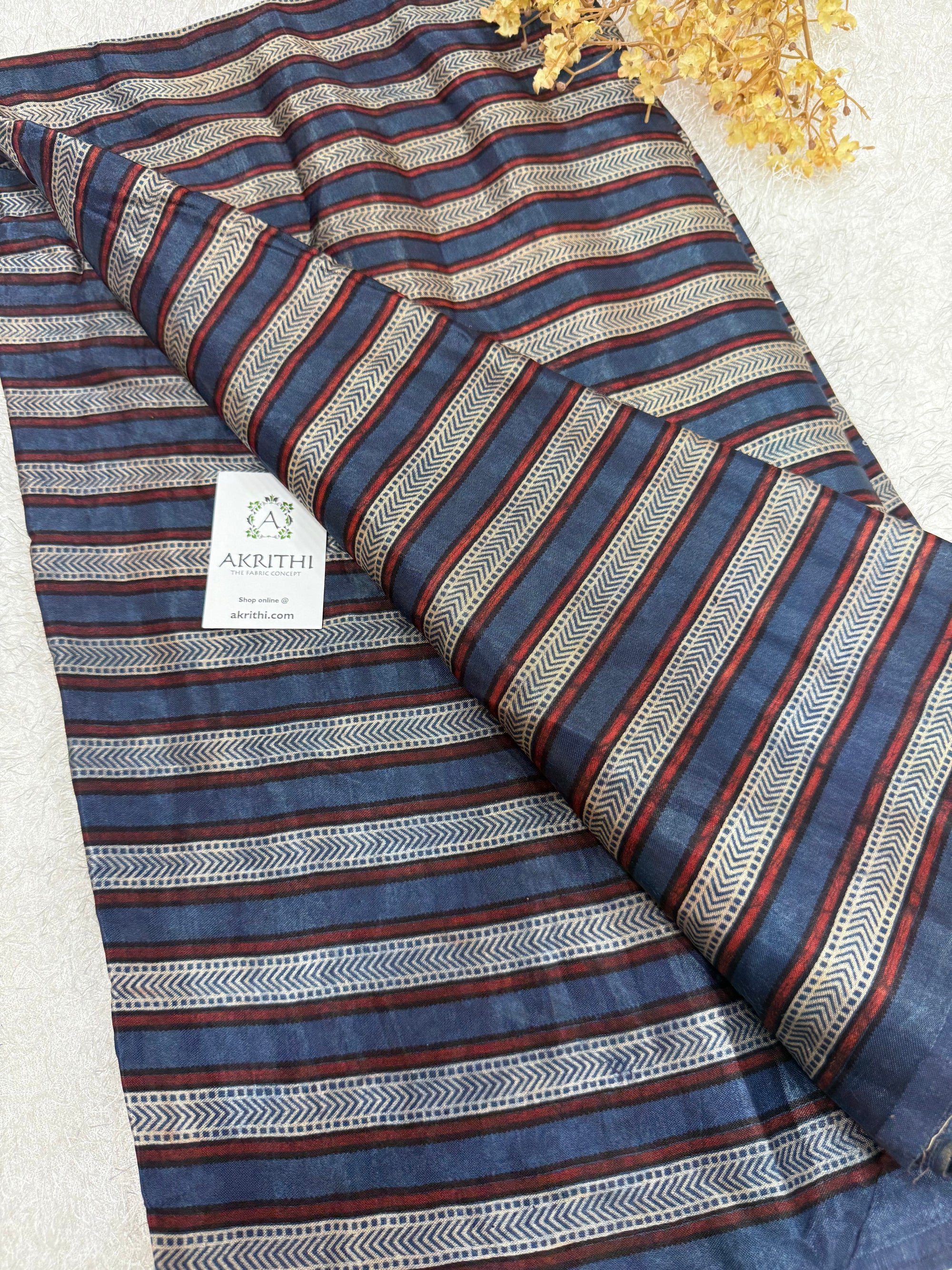 Ajrakh pure mashru silk fabric