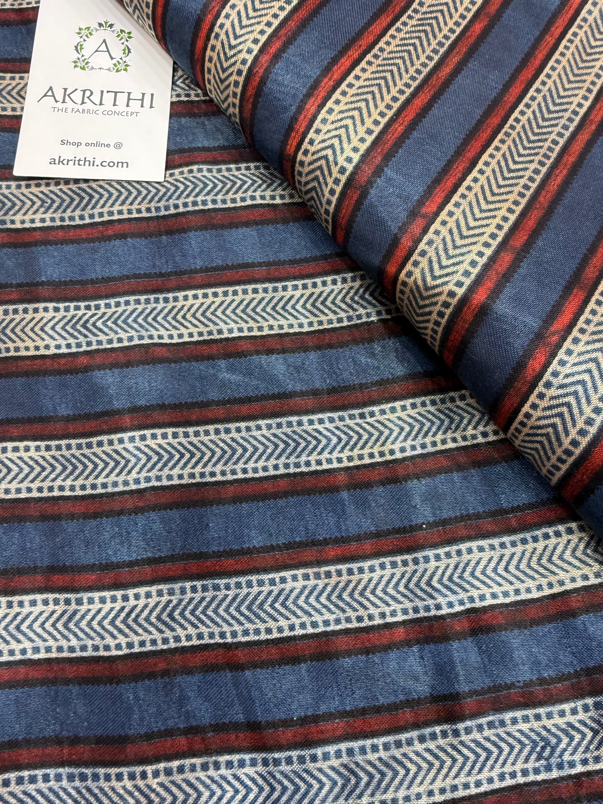 Ajrakh pure mashru silk fabric