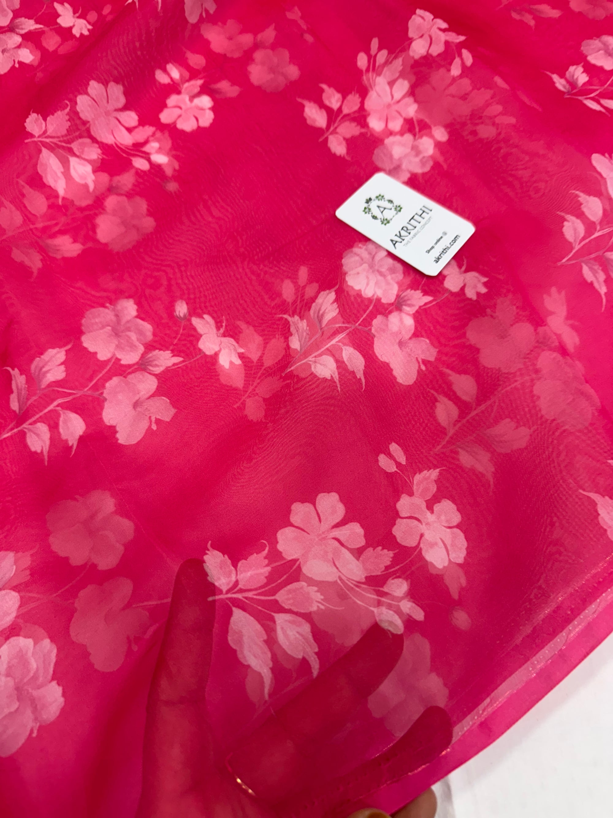 Digital floral Printed organza fabric