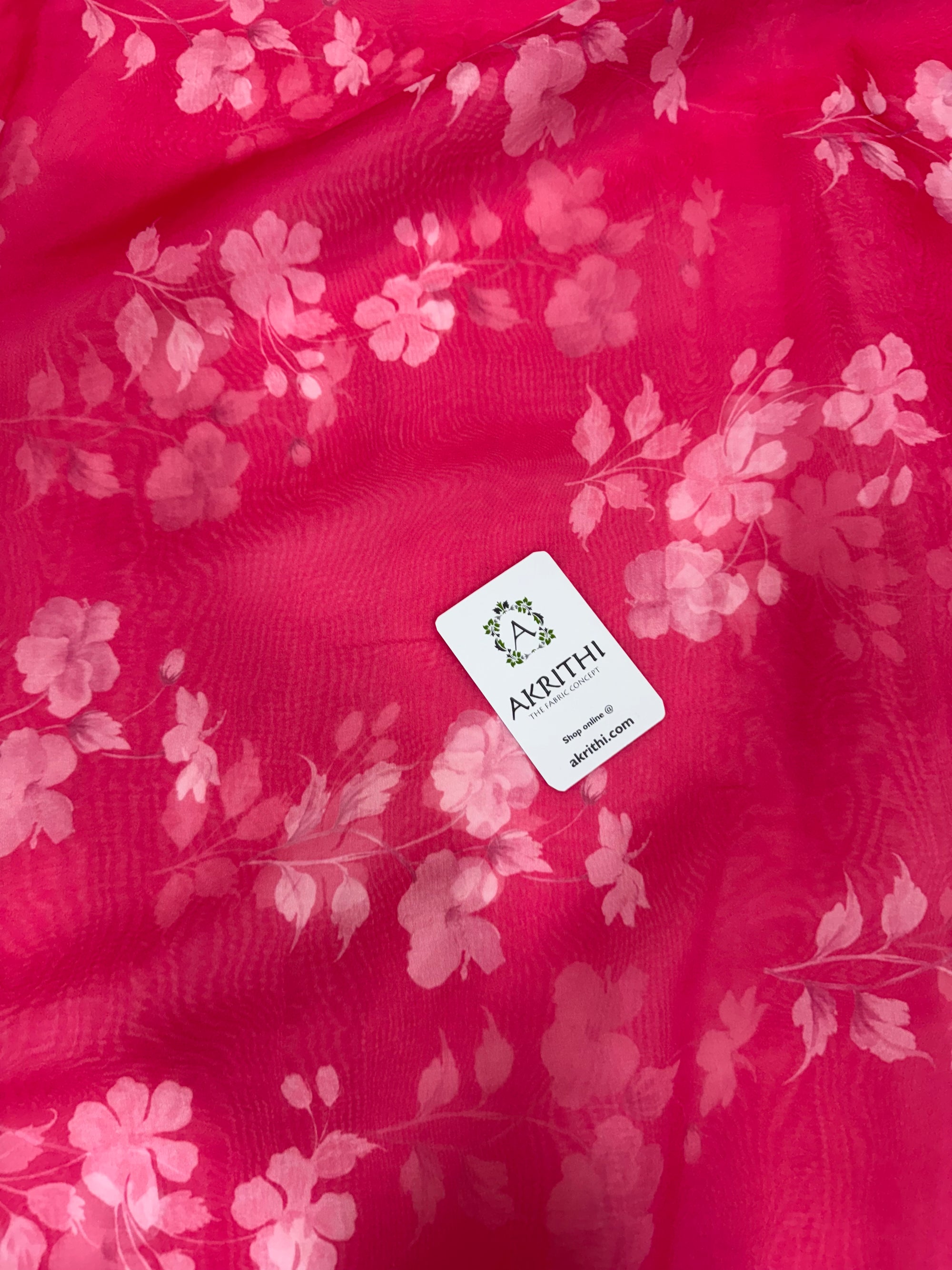 Digital floral Printed organza fabric