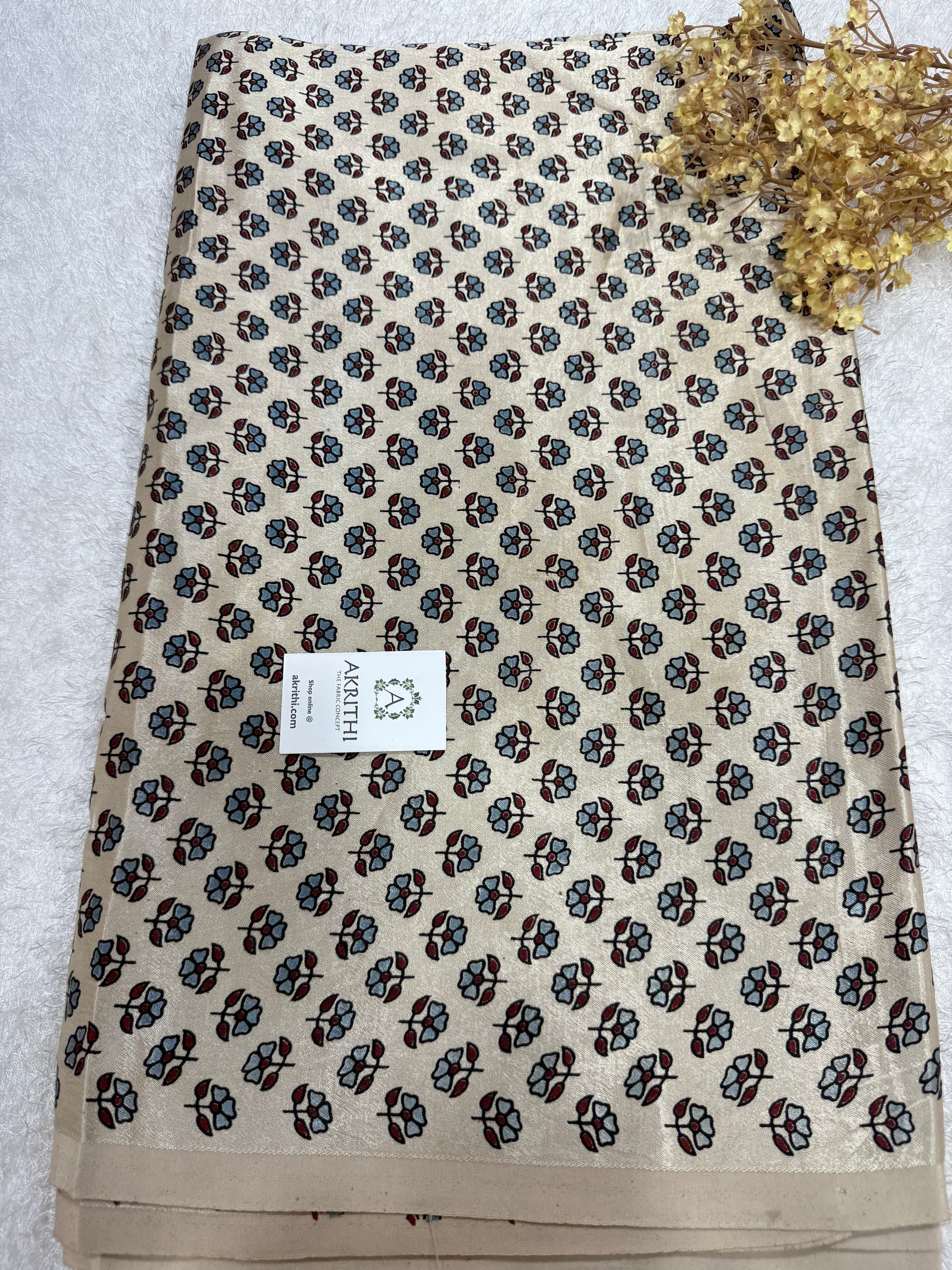 Ajrakh pure mashru silk fabric
