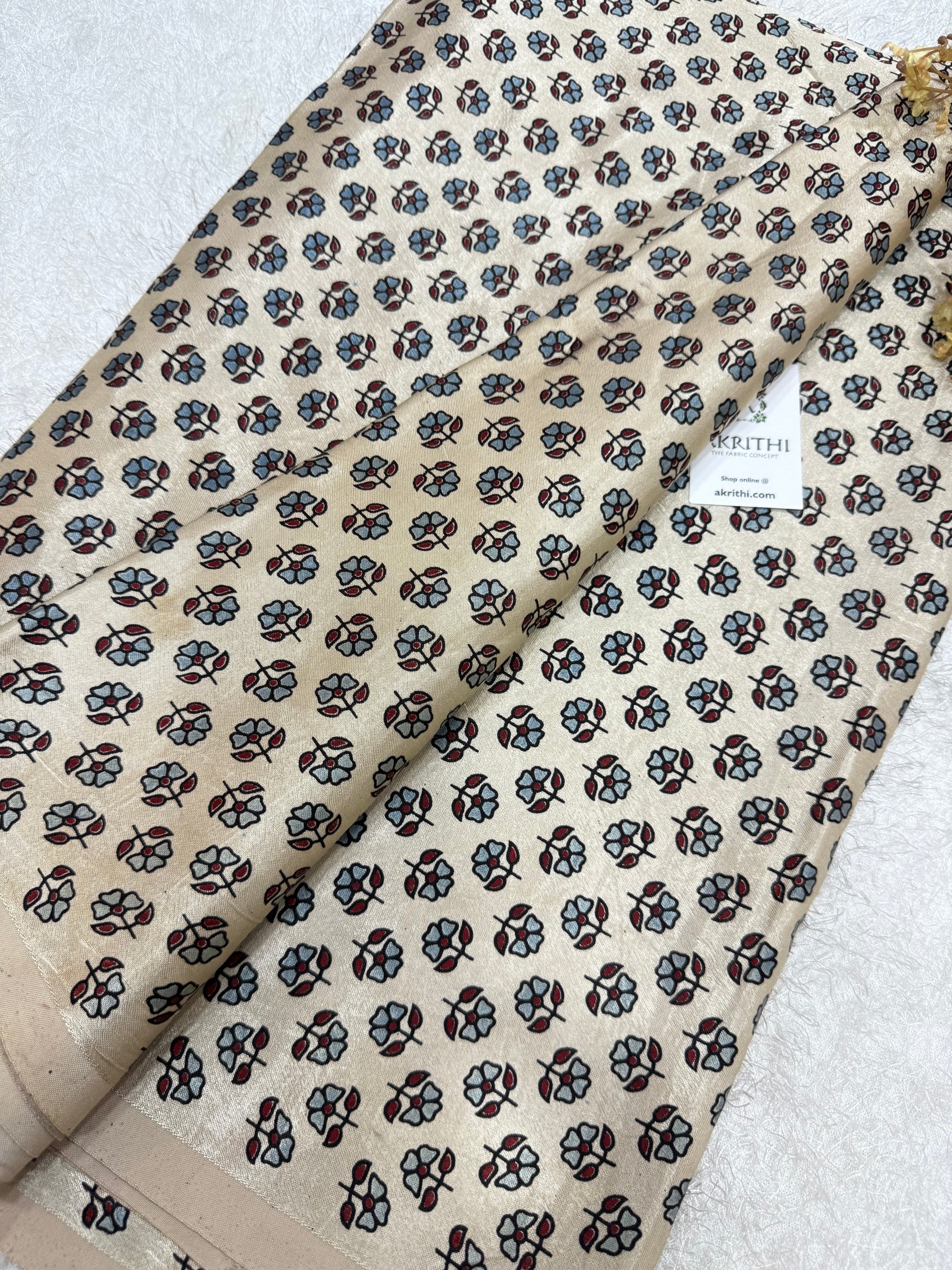 Ajrakh pure mashru silk fabric