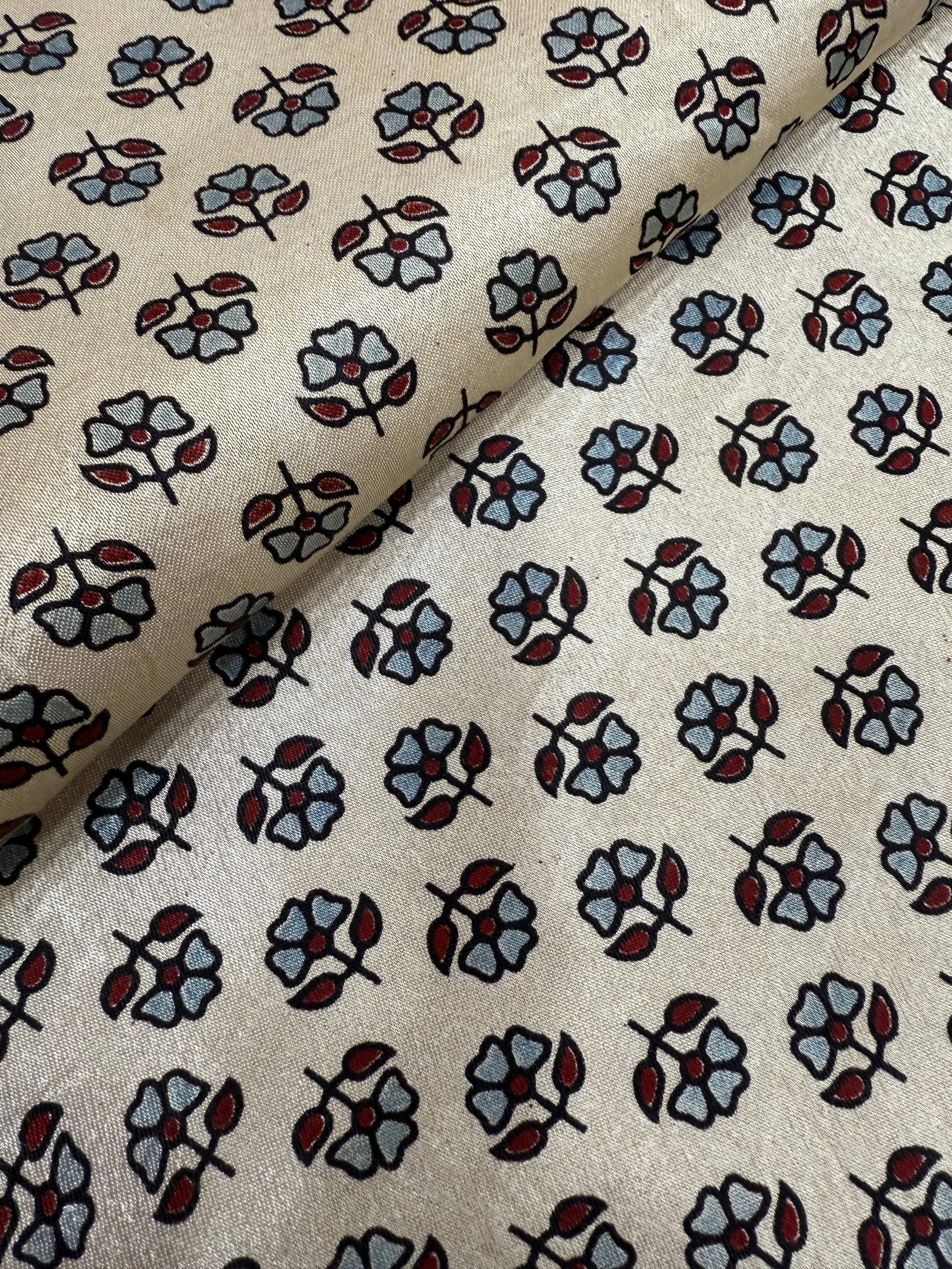 Ajrakh pure mashru silk fabric