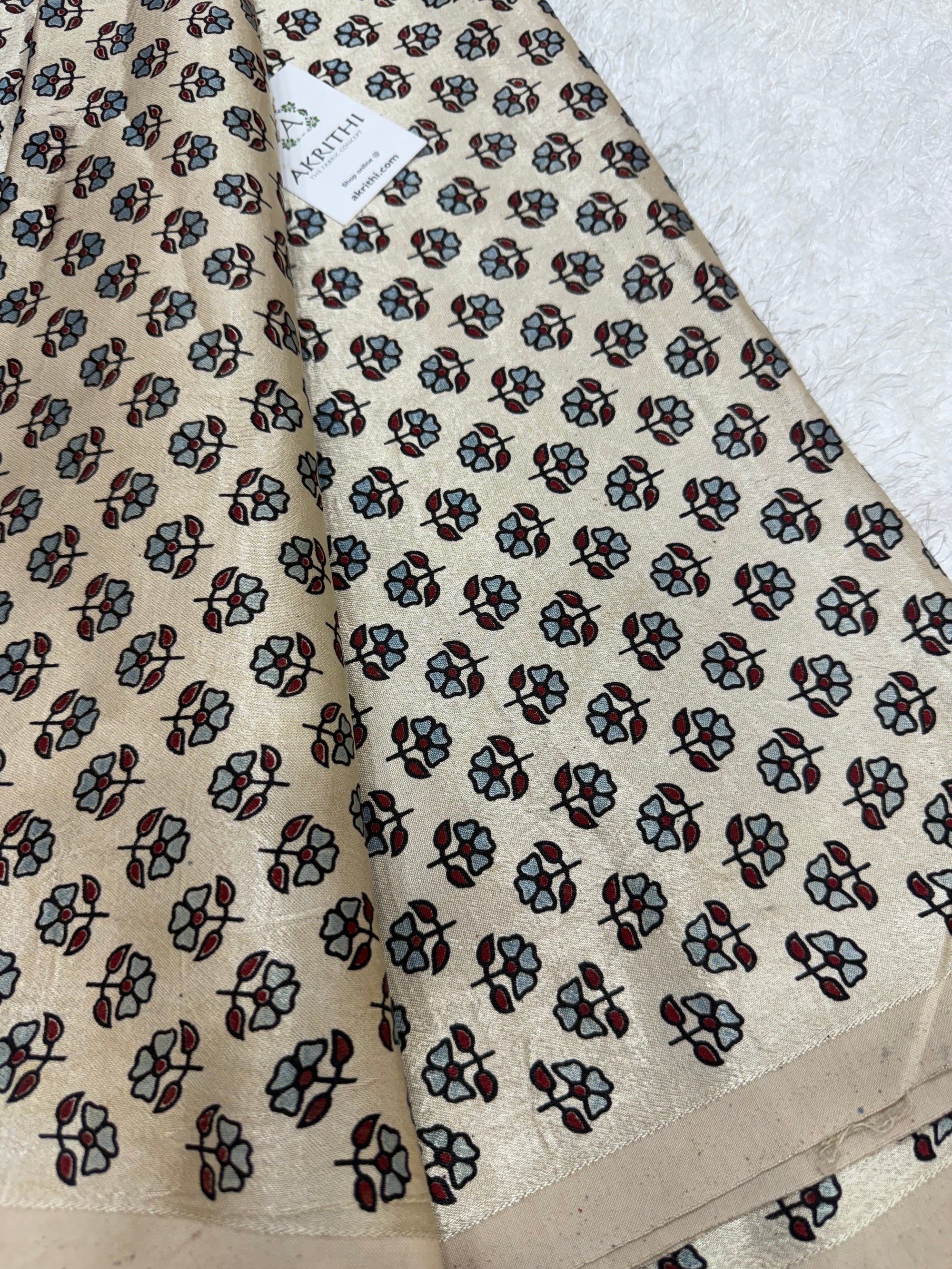 Ajrakh pure mashru silk fabric