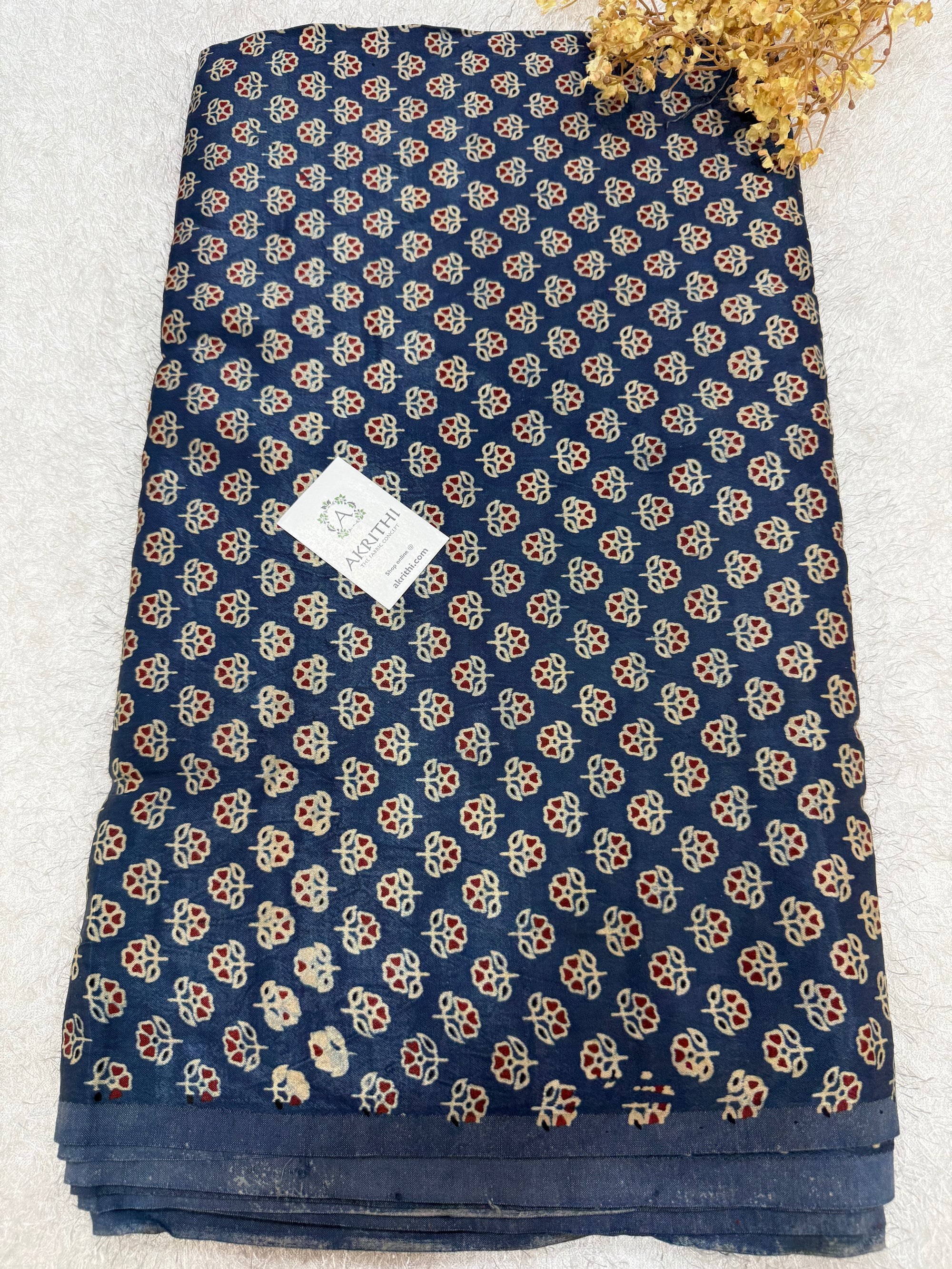 Ajrakh pure mashru silk fabric