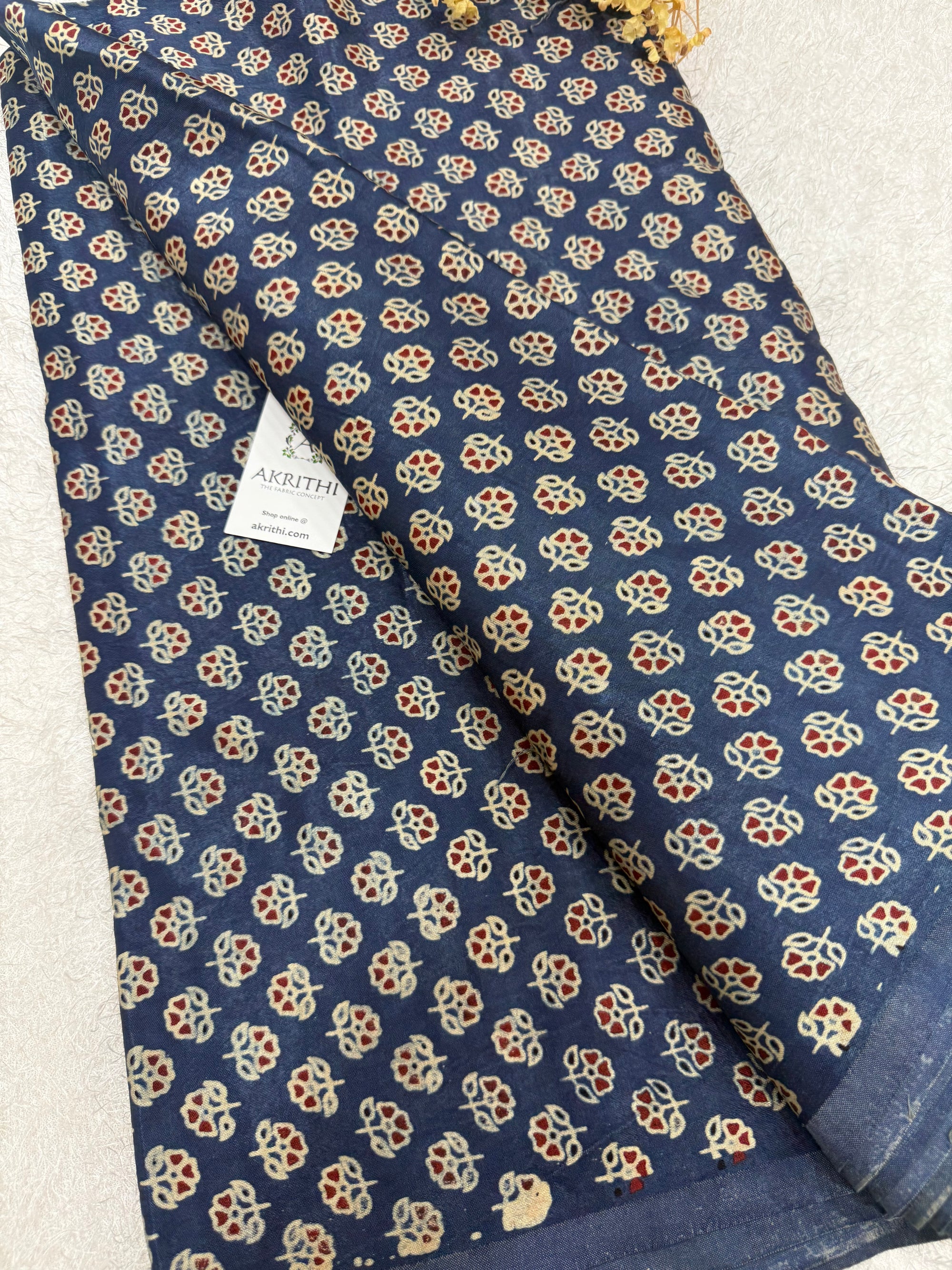Ajrakh pure mashru silk fabric