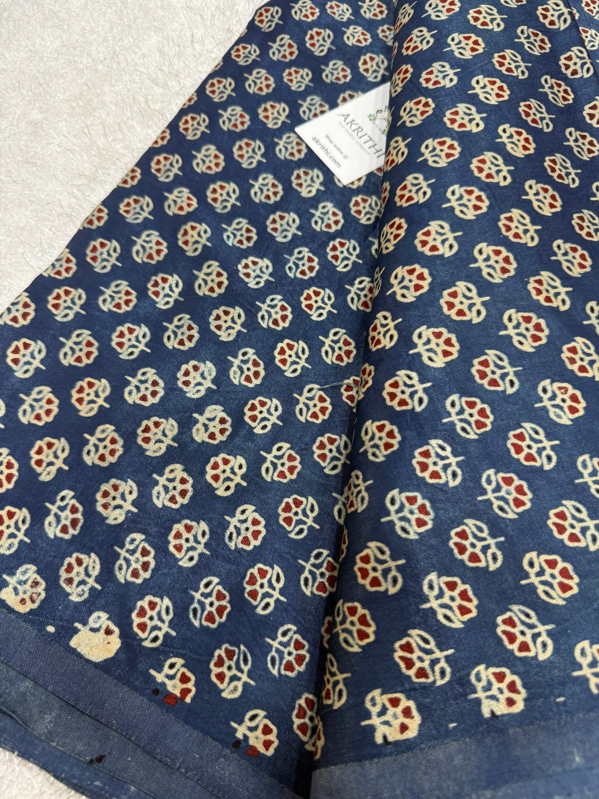 Ajrakh pure mashru silk fabric