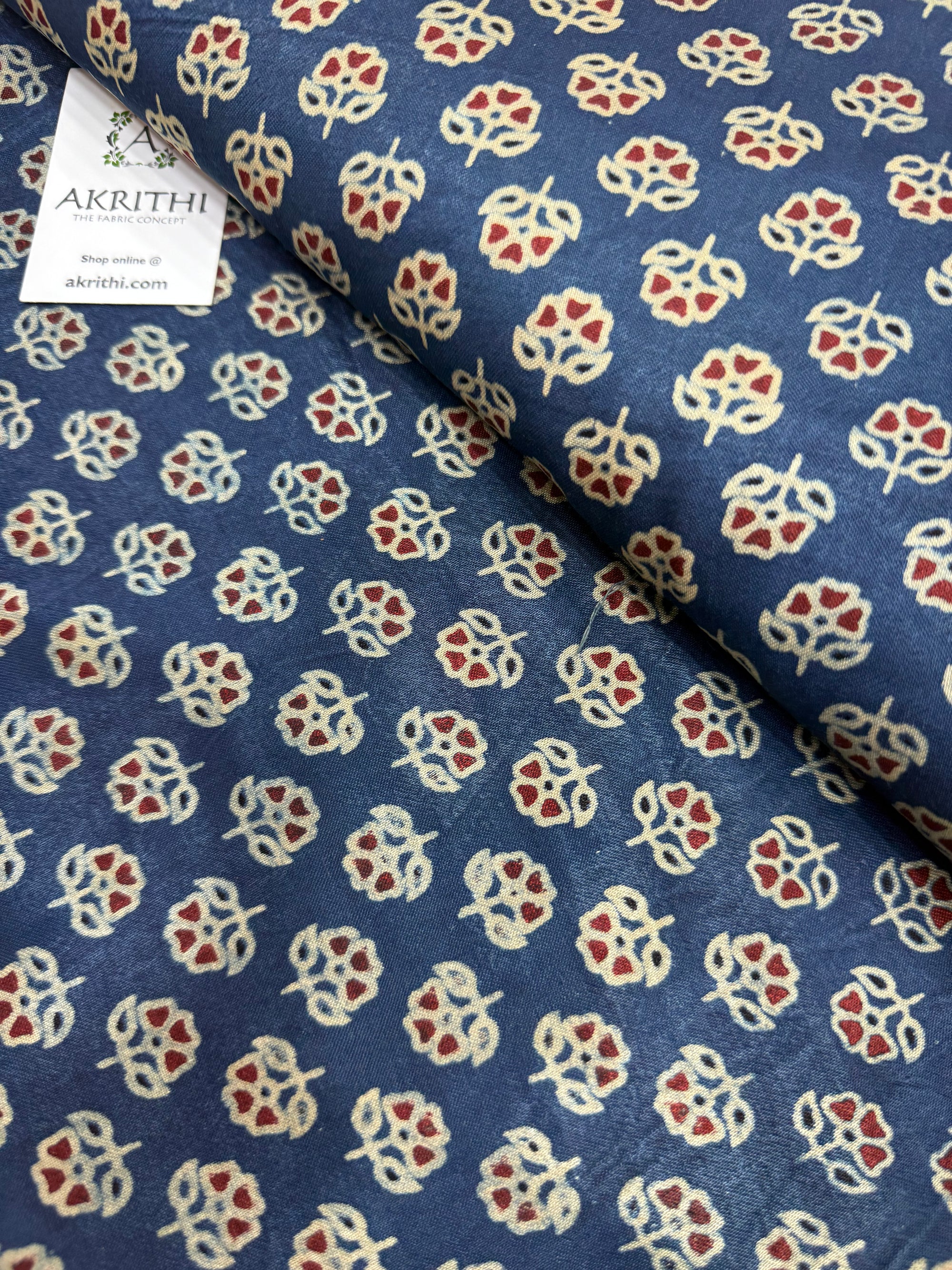 Ajrakh pure mashru silk fabric