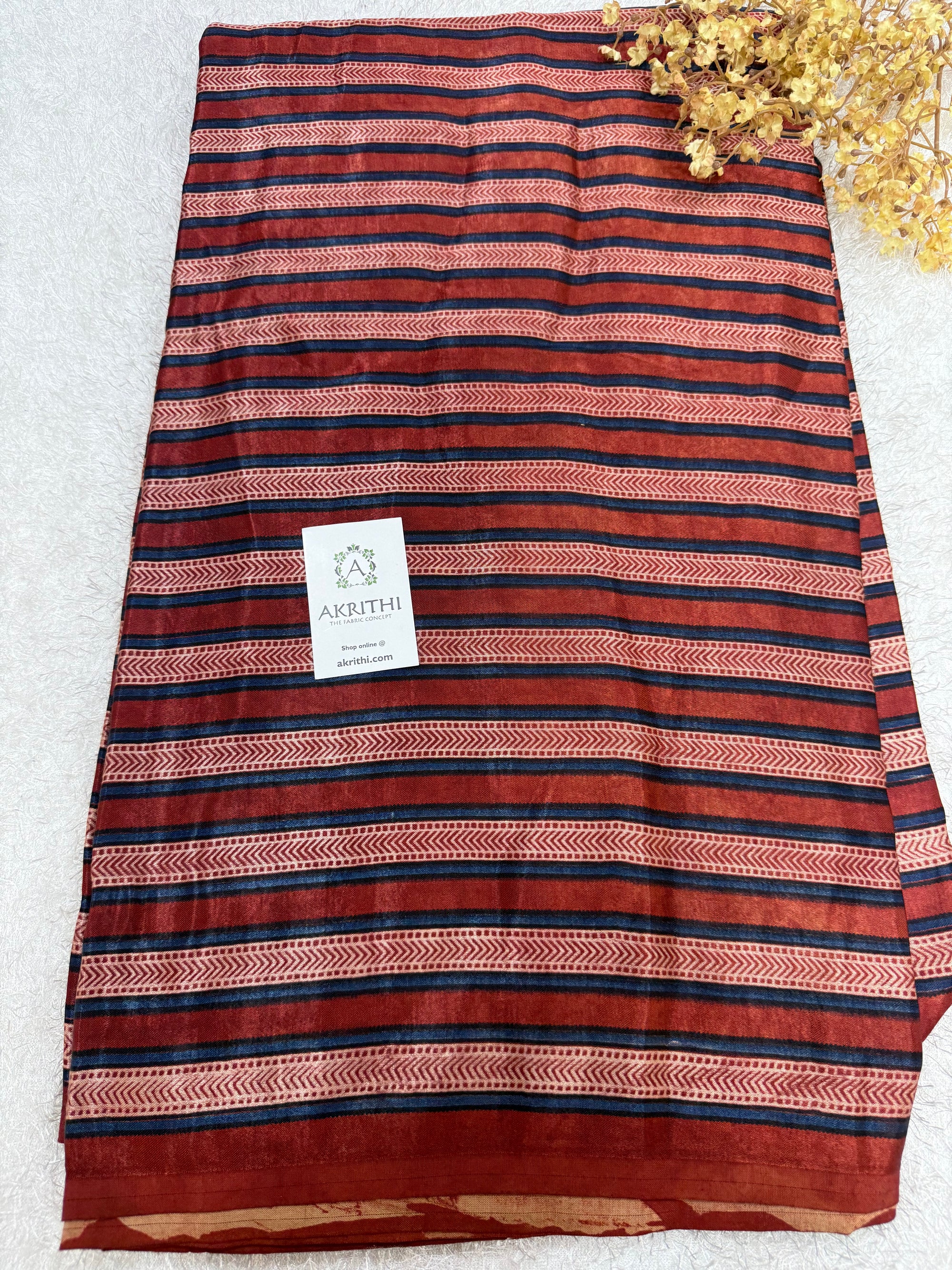 Ajrakh pure mashru silk fabric