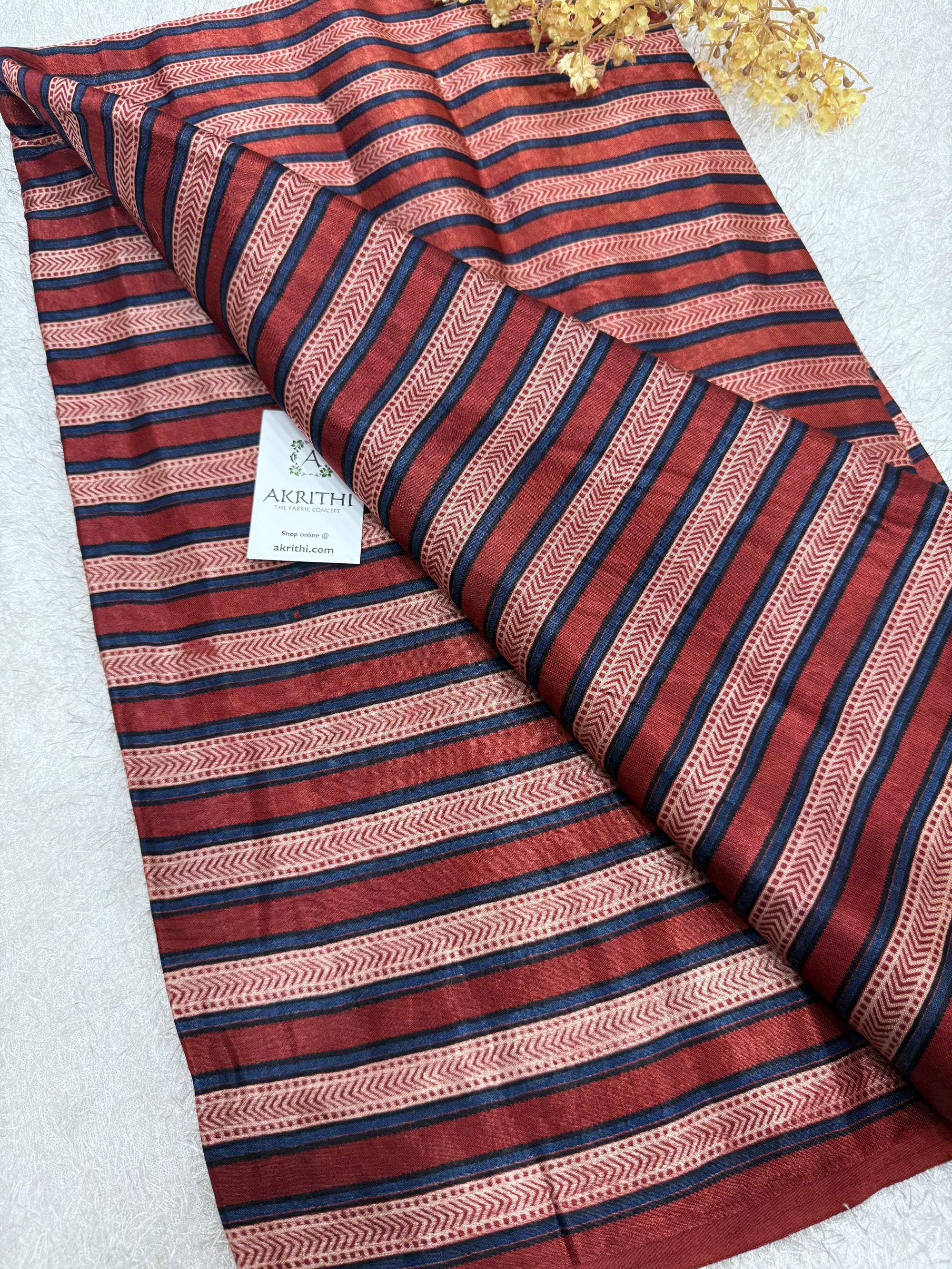 Ajrakh pure mashru silk fabric