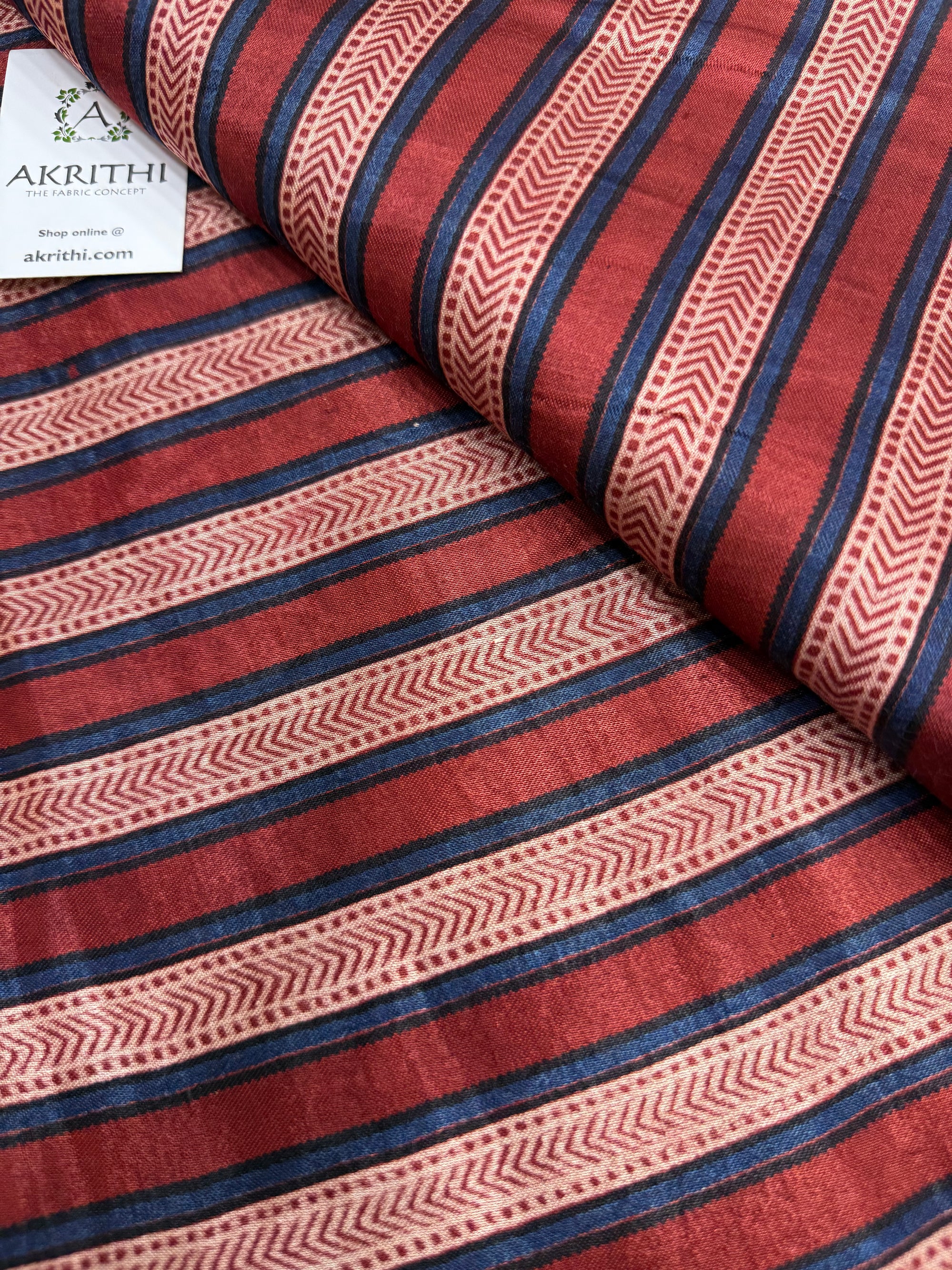 Ajrakh pure mashru silk fabric