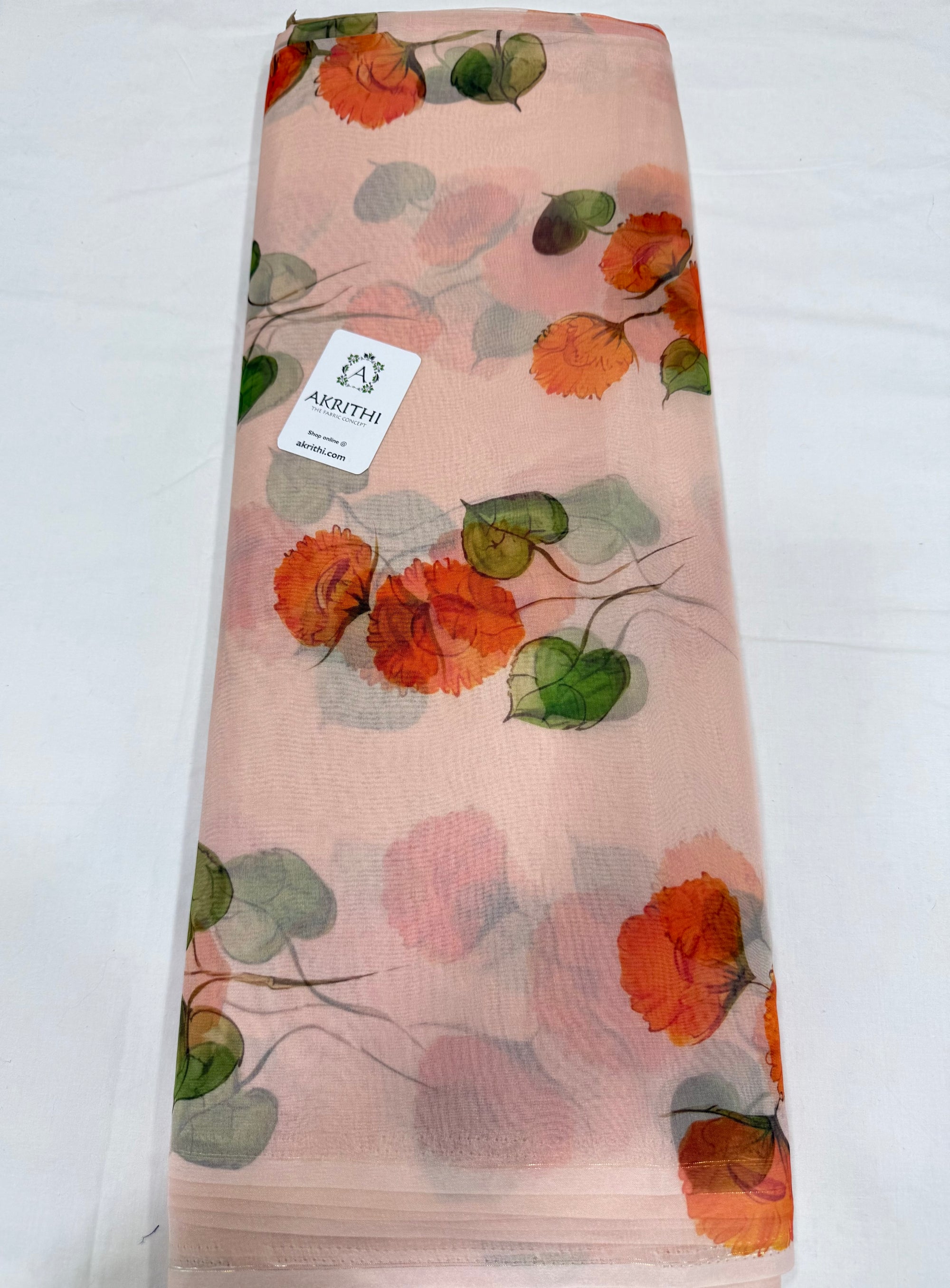 Digital floral Printed organza fabric