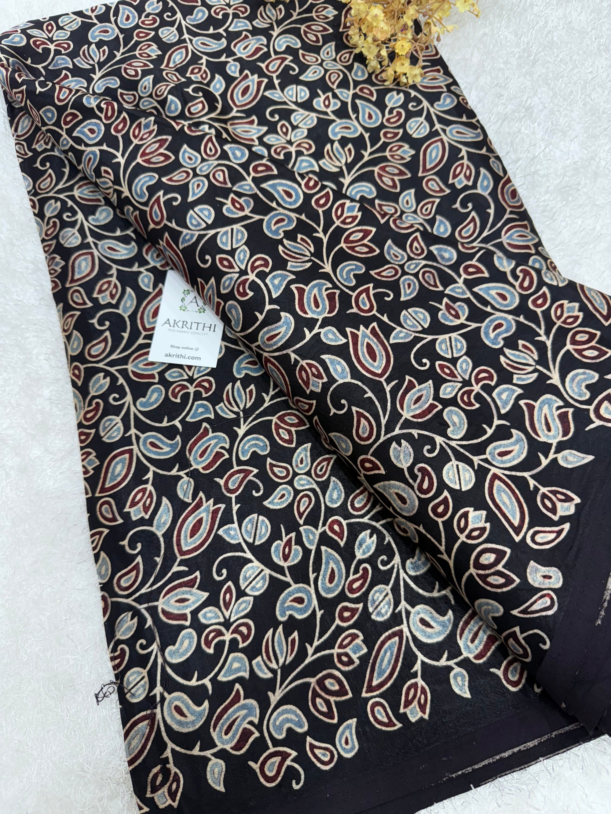Ajrakh pure mashru silk fabric