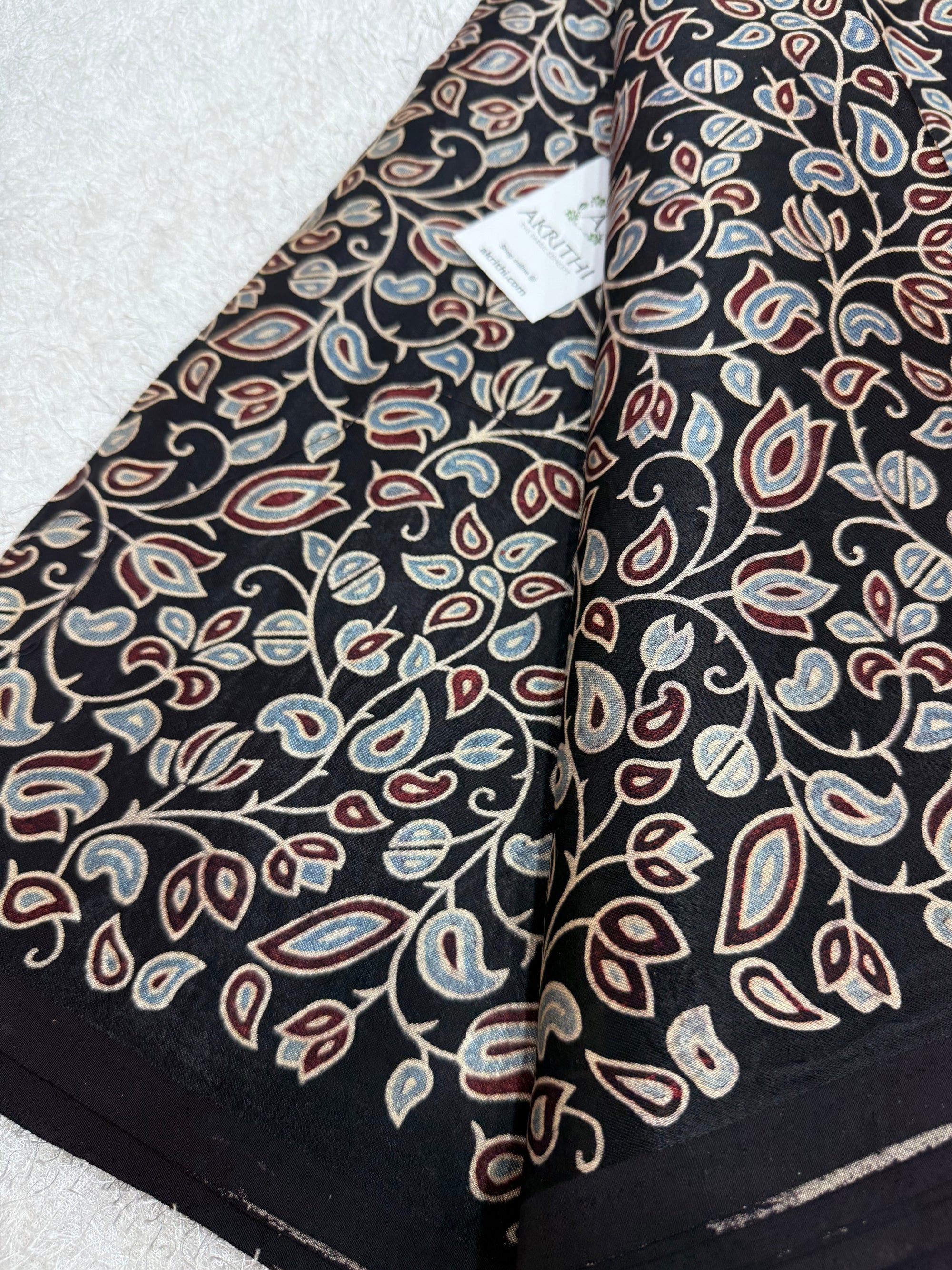 Ajrakh pure mashru silk fabric