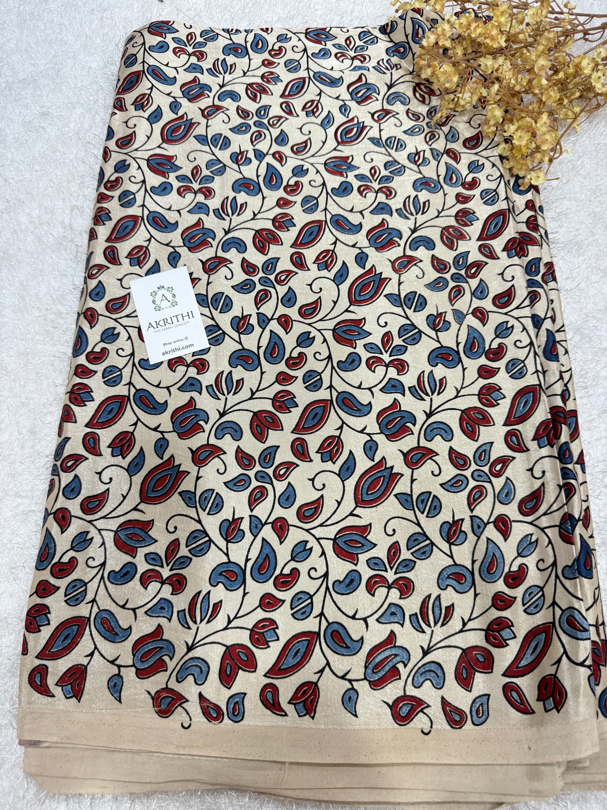 Ajrakh pure mashru silk fabric