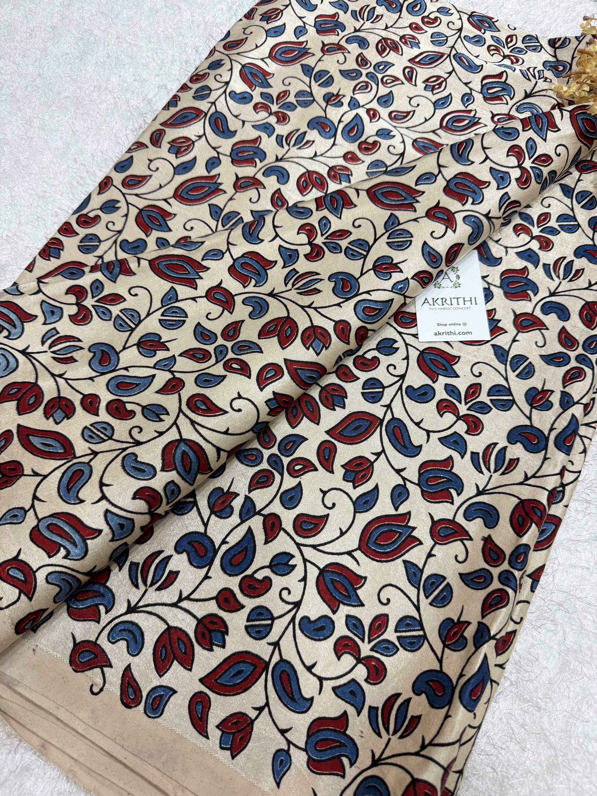 Ajrakh pure mashru silk fabric