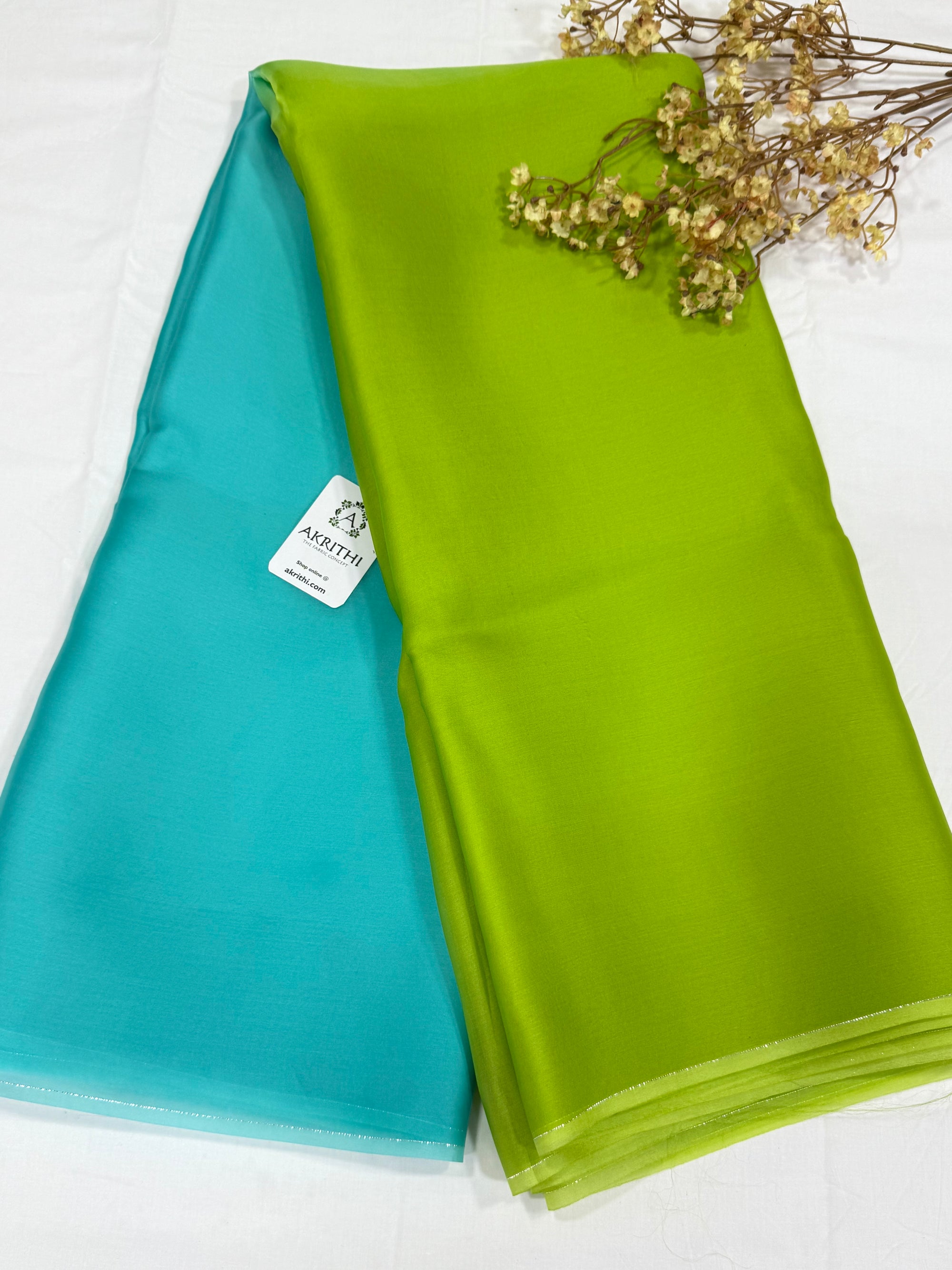 PURE SILK SATIN ORGANZA SAREE