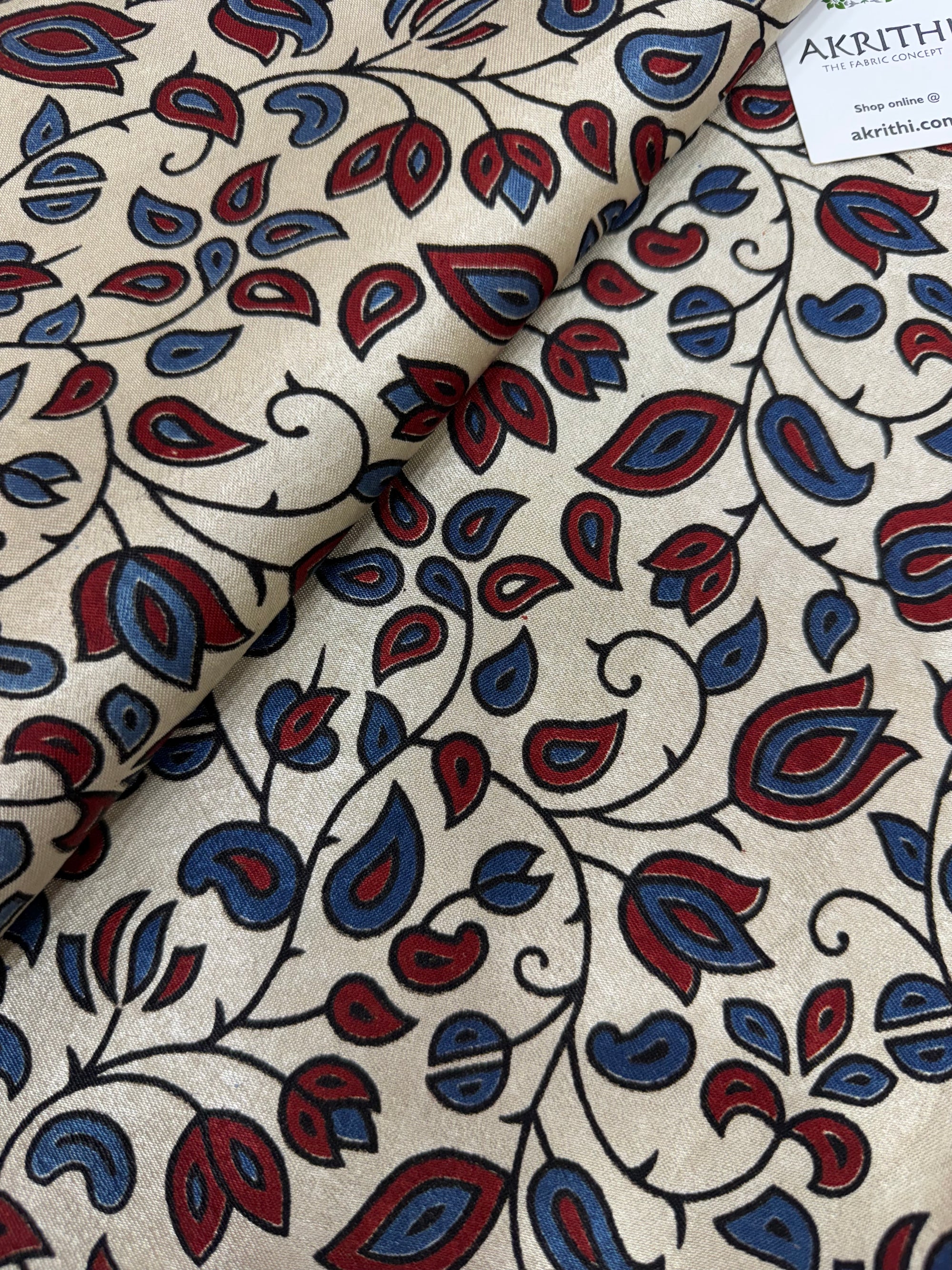 Ajrakh pure mashru silk fabric