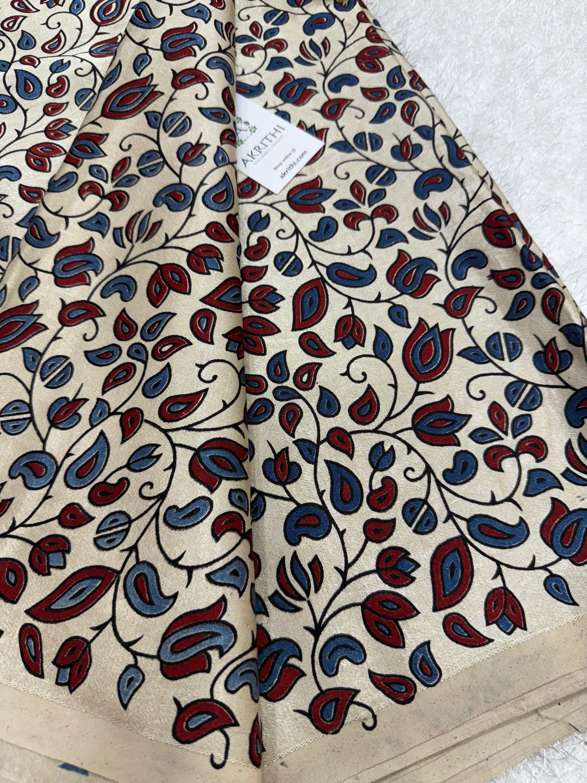 Ajrakh pure mashru silk fabric