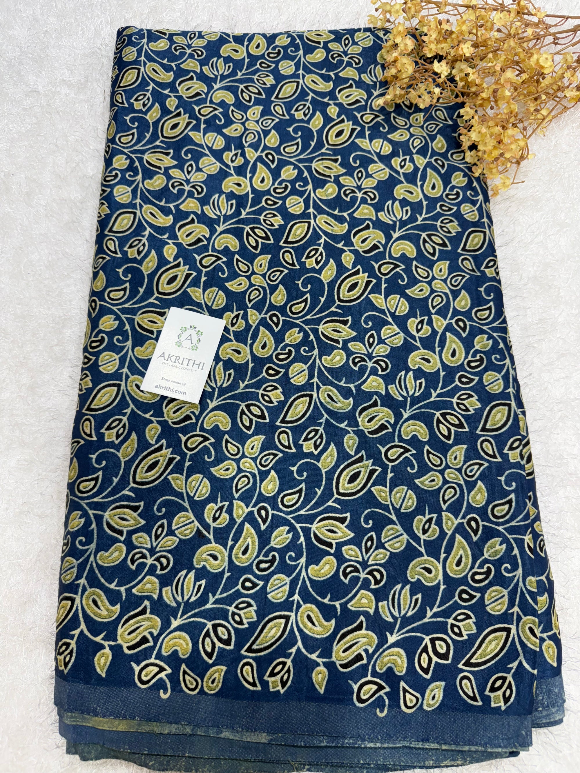 Ajrakh pure mashru silk fabric