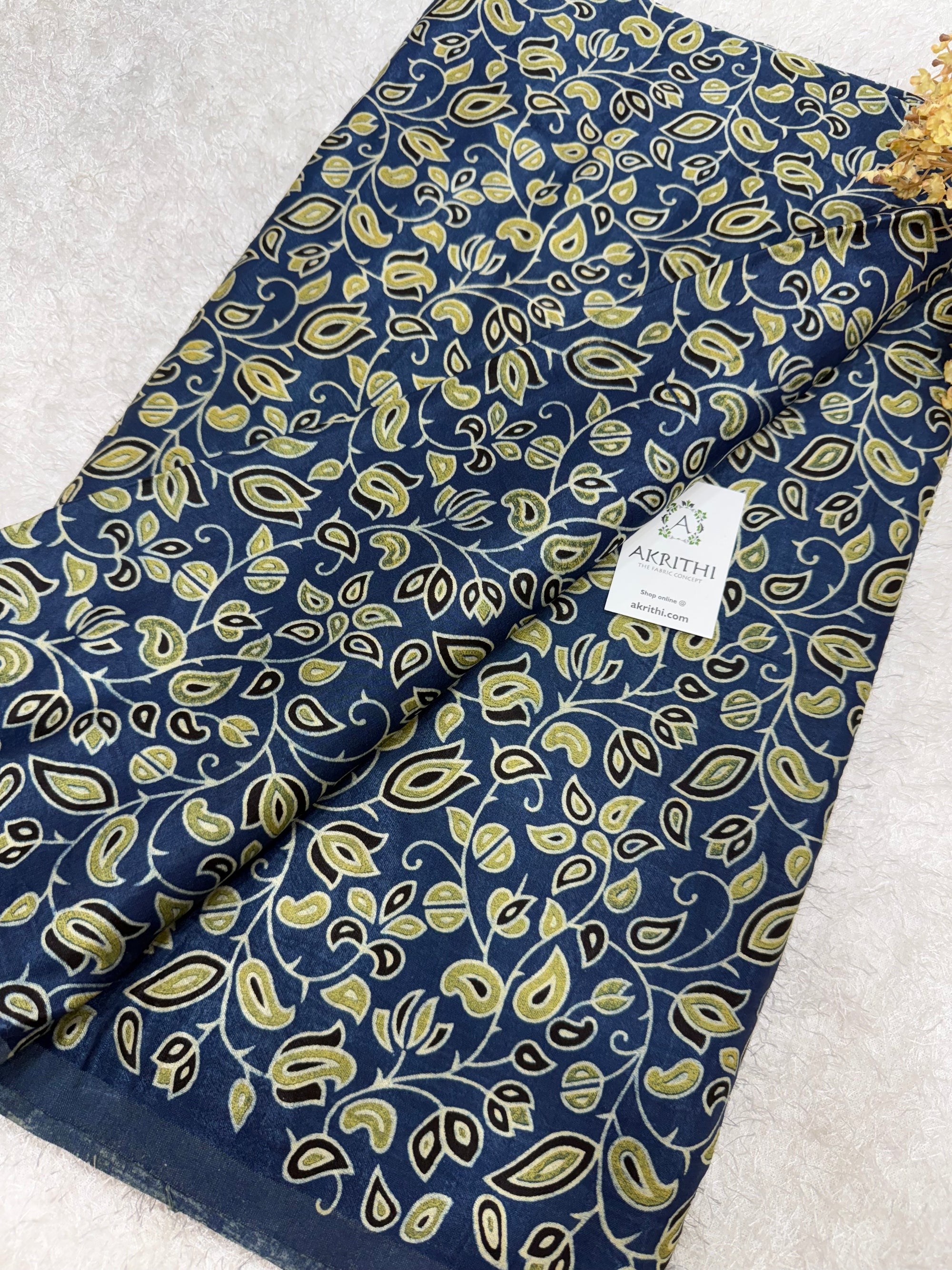 Ajrakh pure mashru silk fabric