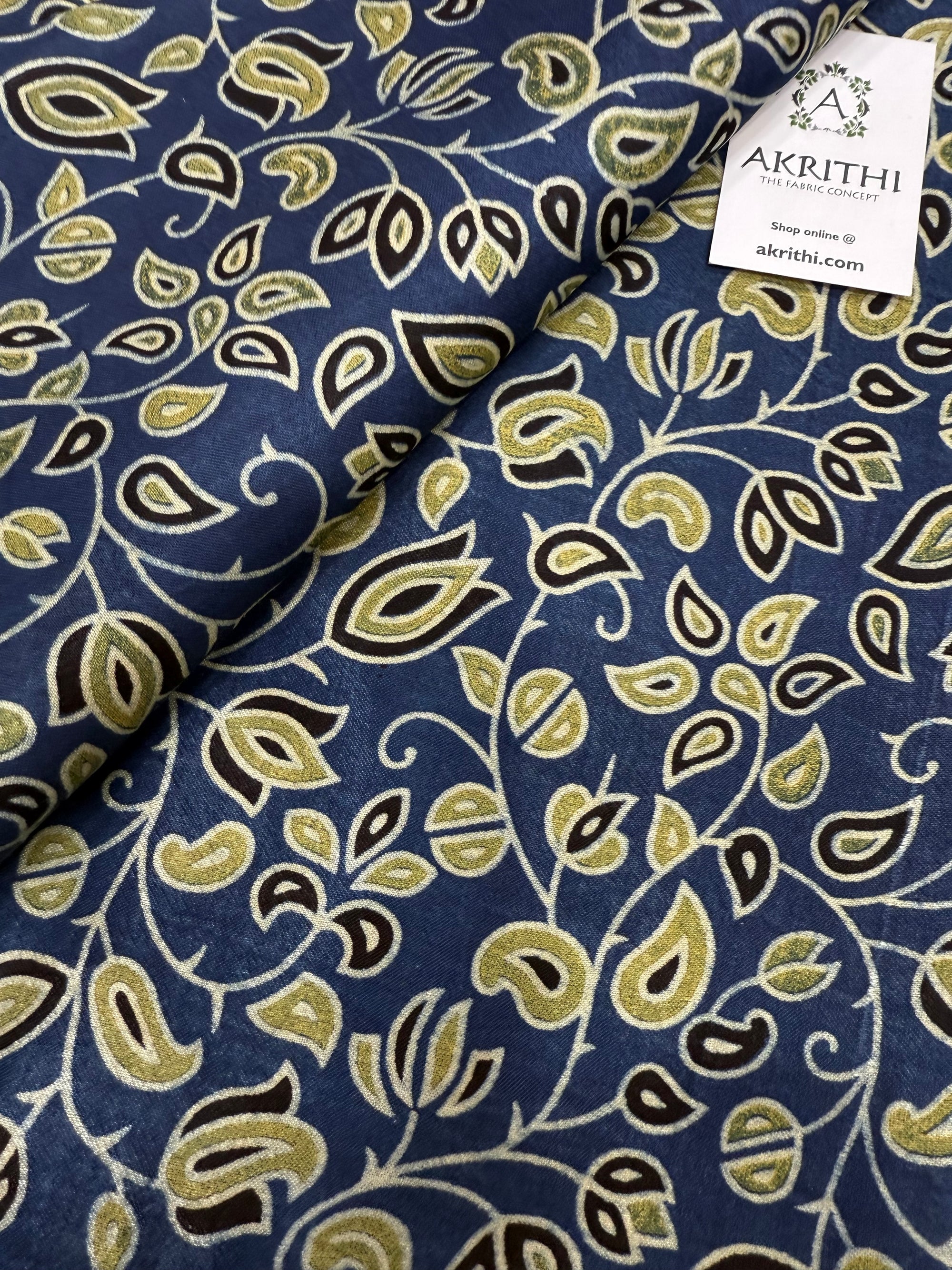 Ajrakh pure mashru silk fabric
