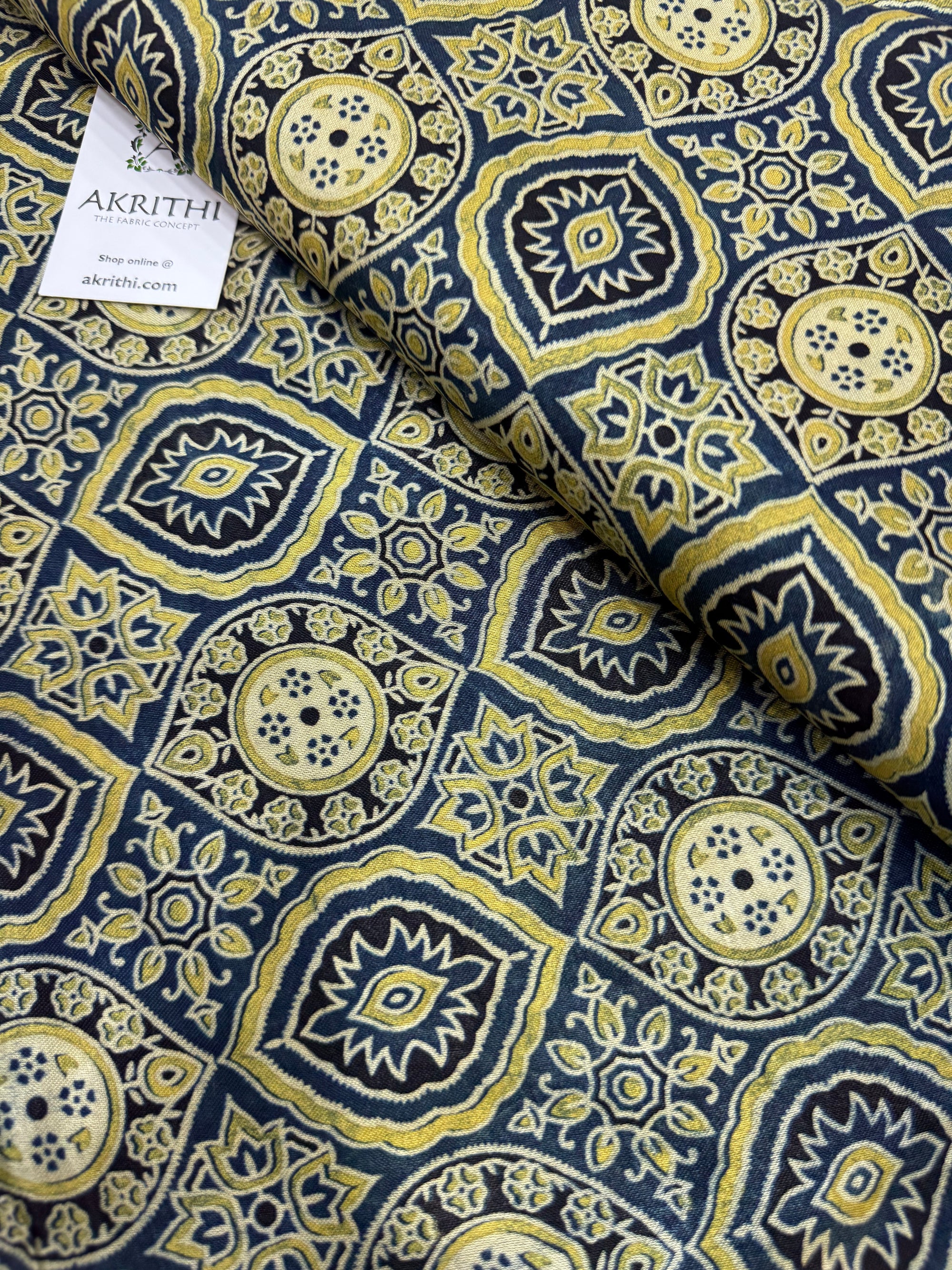 Ajrakh pure mashru silk fabric