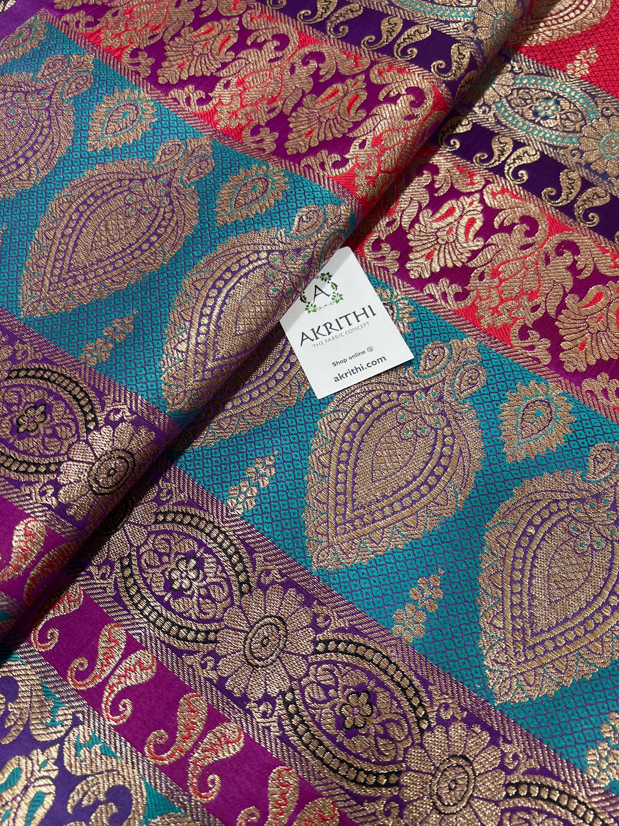 Handloom Banarasi brocade fabric