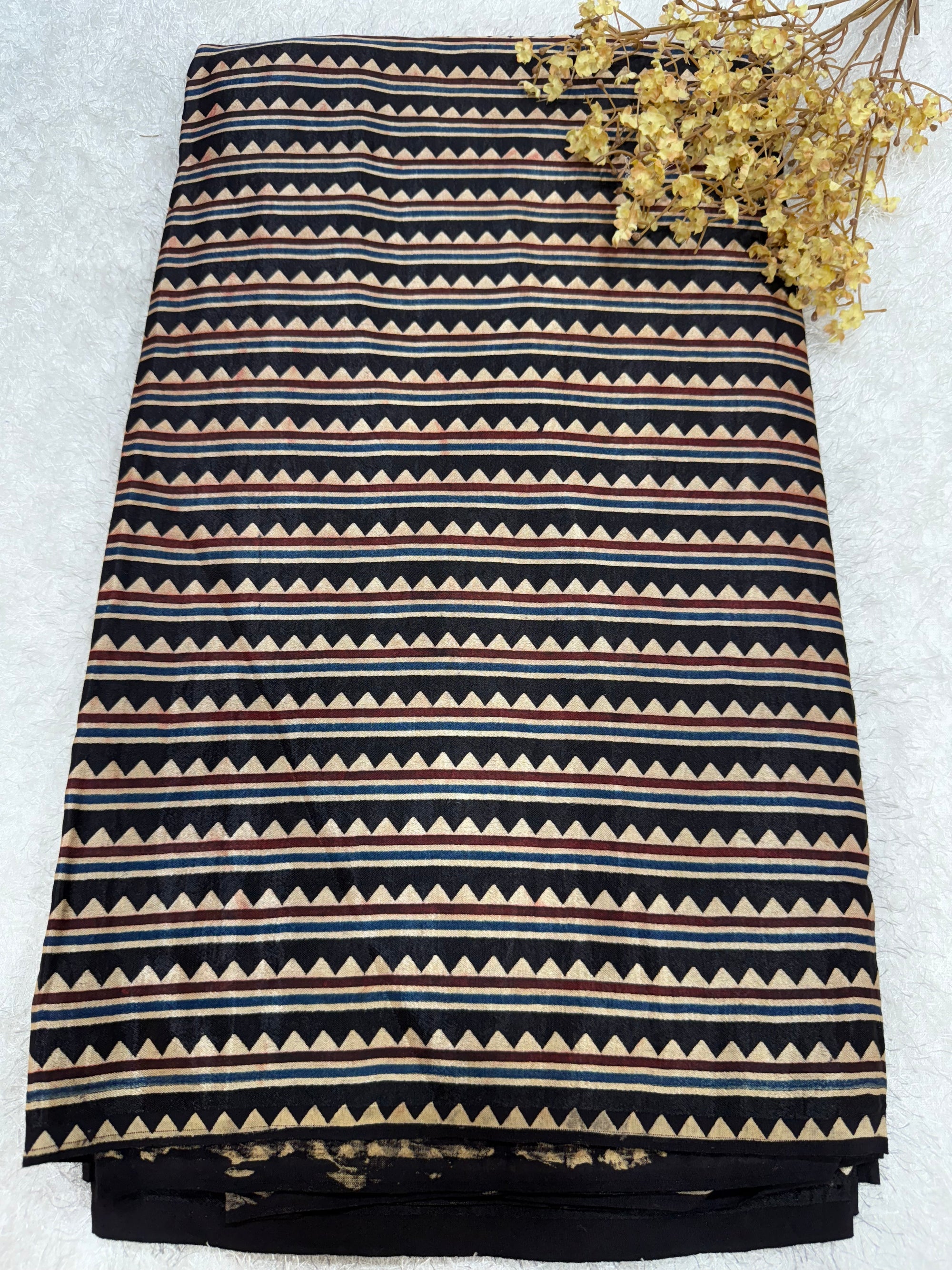 Ajrakh pure mashru silk fabric