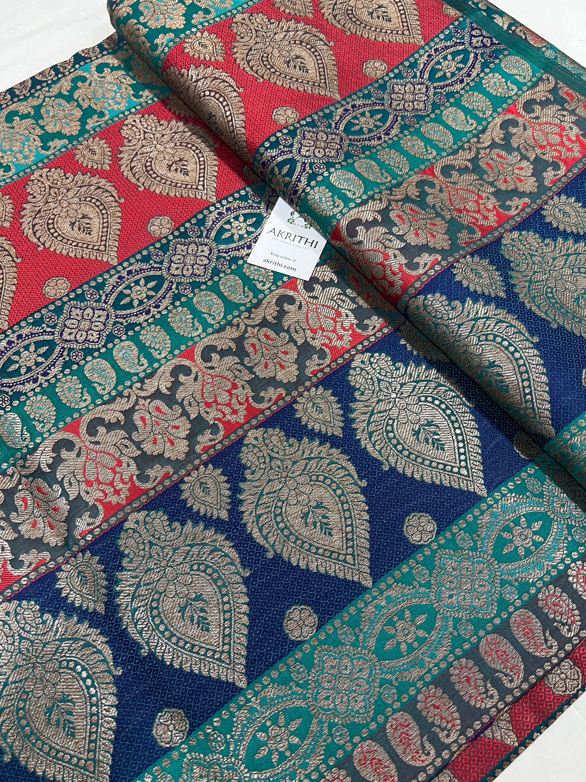 Handloom Banarasi brocade fabric