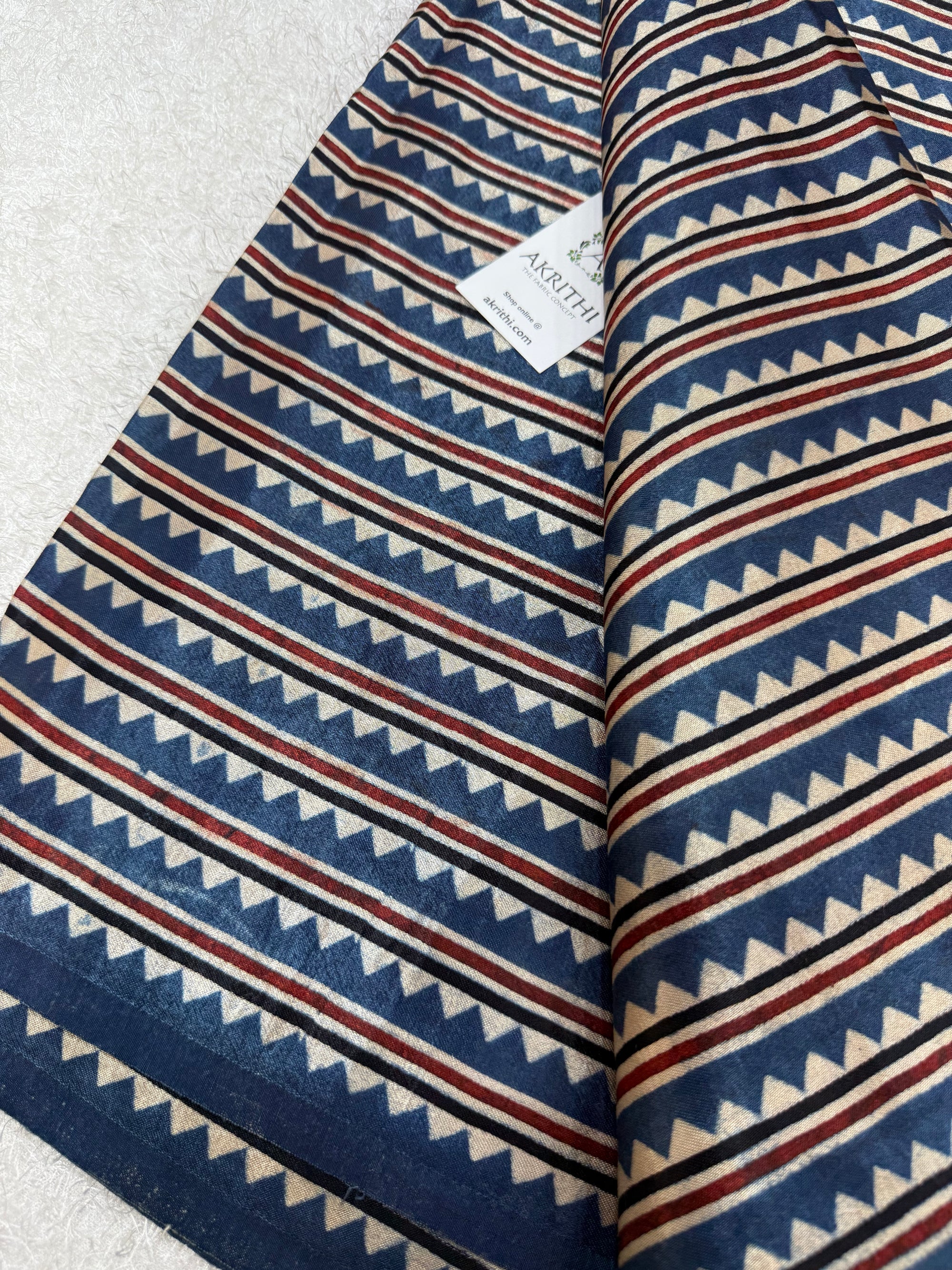 Ajrakh pure mashru silk fabric