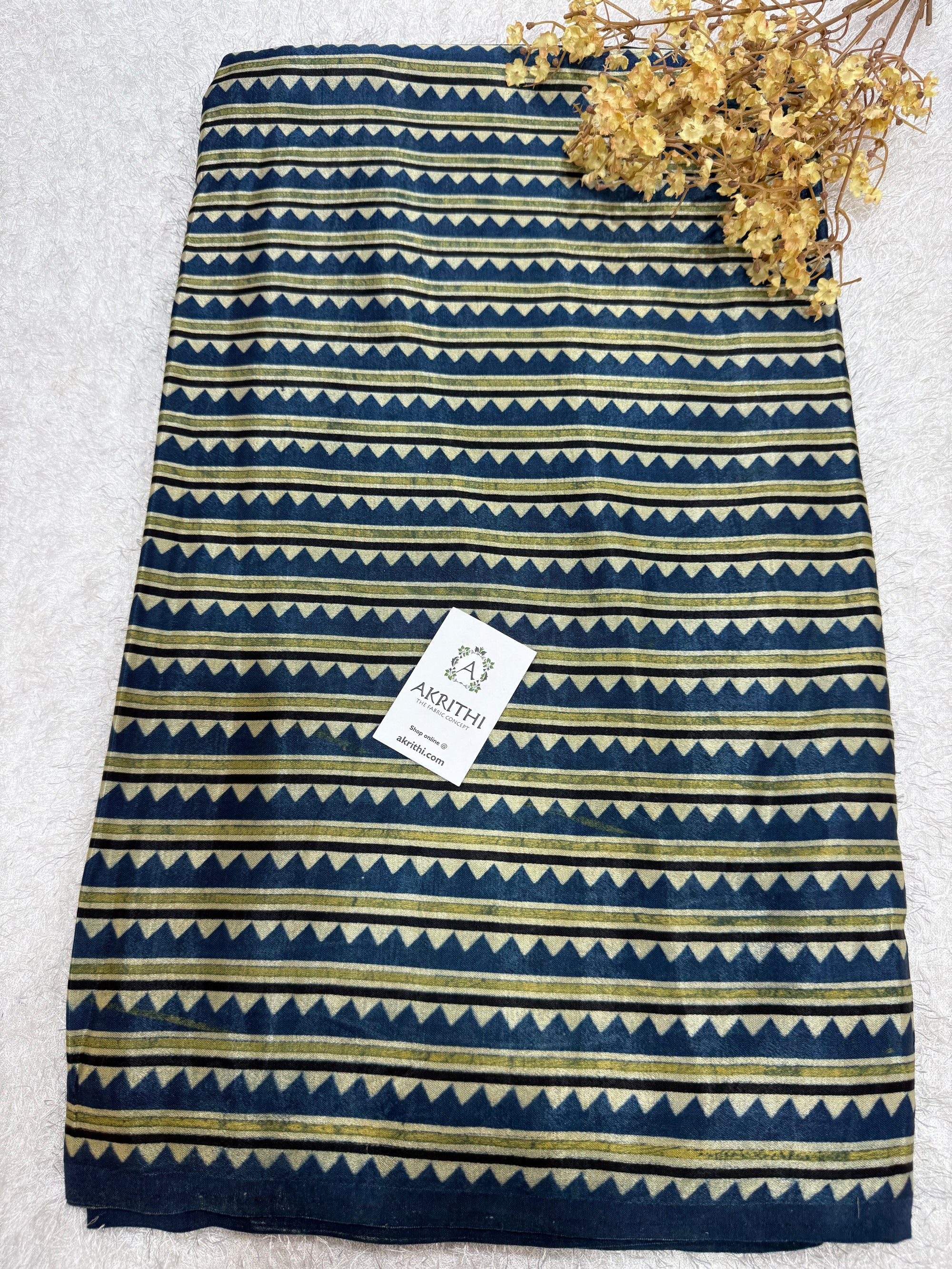 Ajrakh pure mashru silk fabric