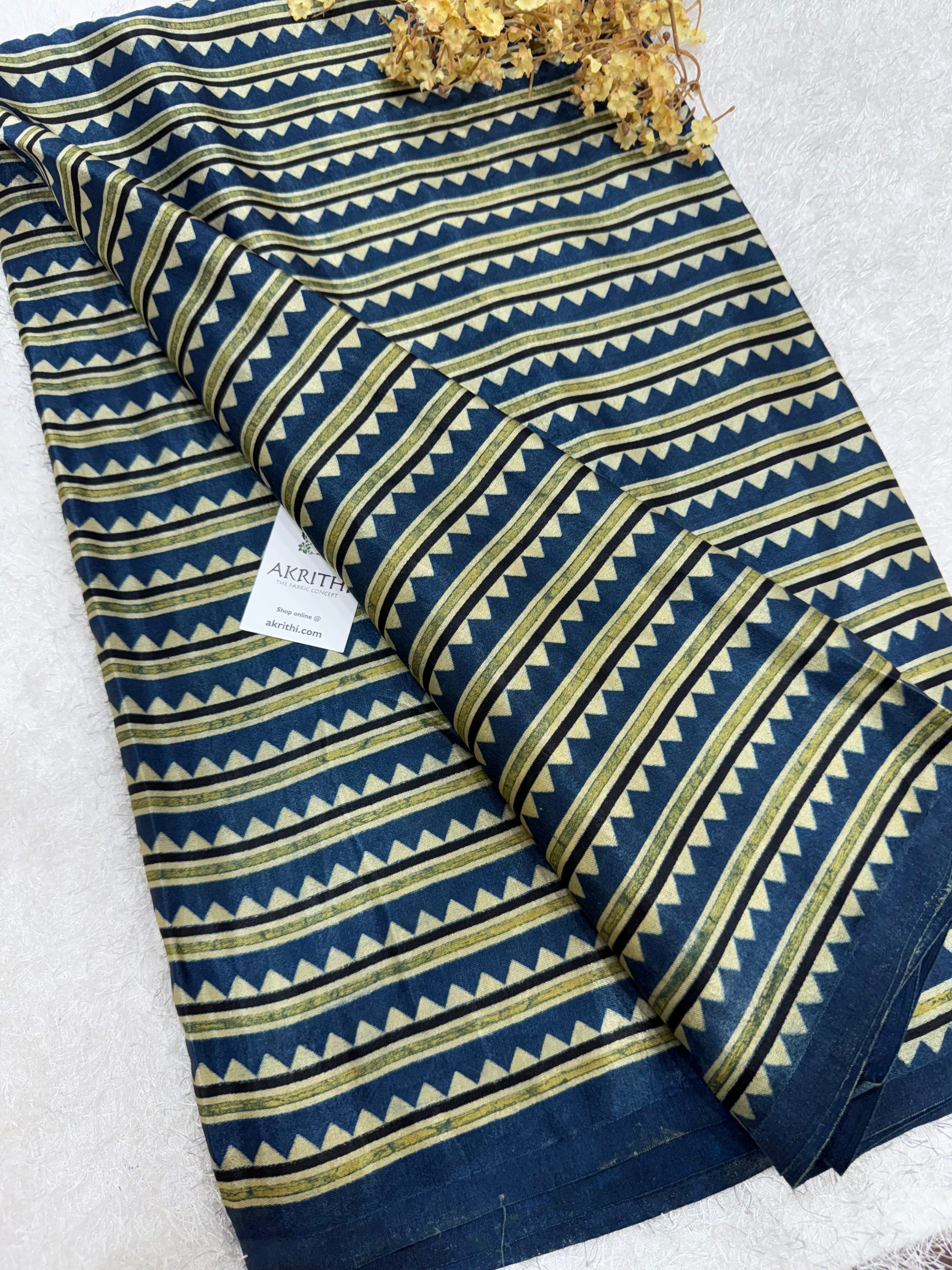 Ajrakh pure mashru silk fabric