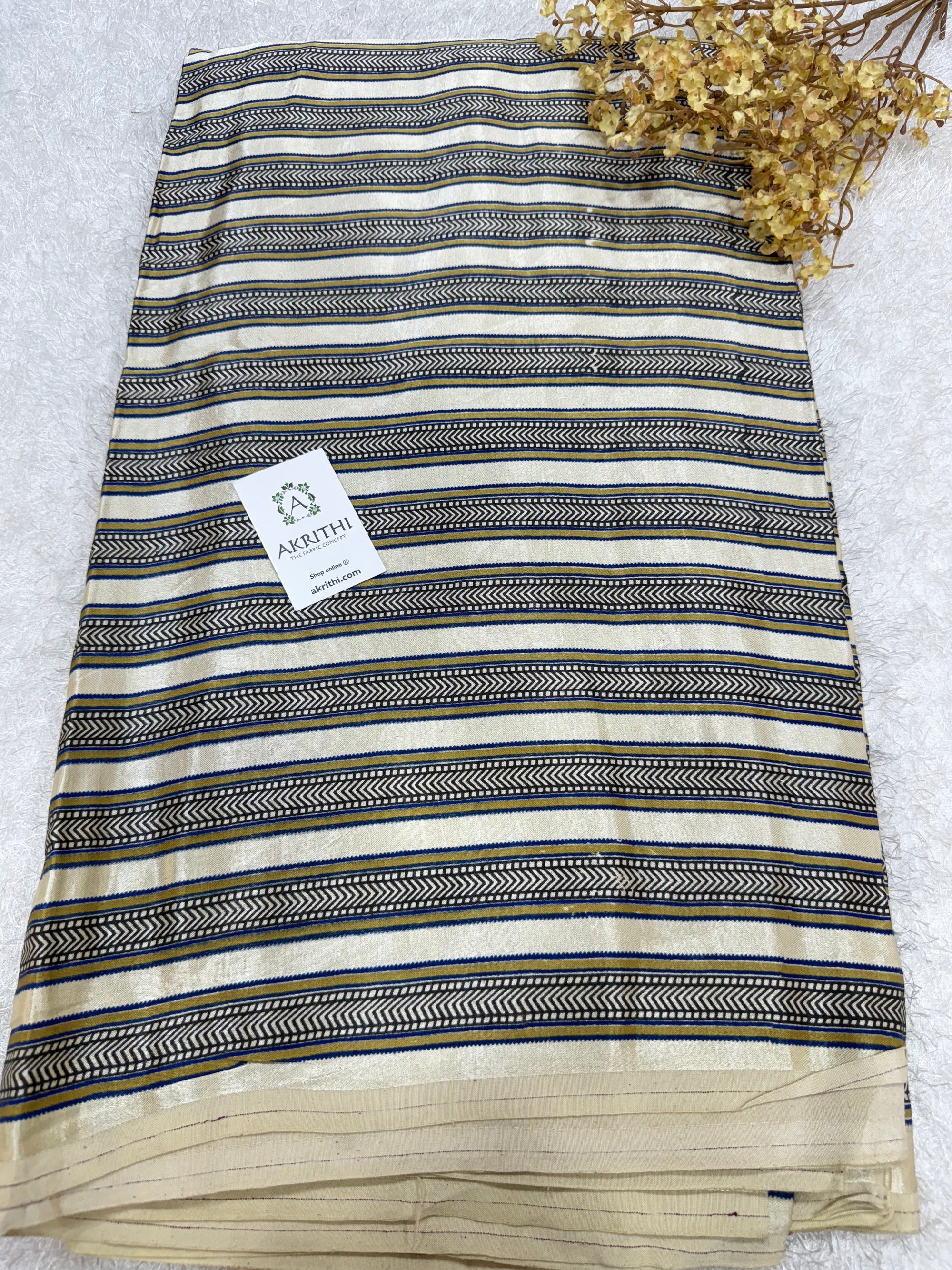 Ajrakh pure mashru silk fabric