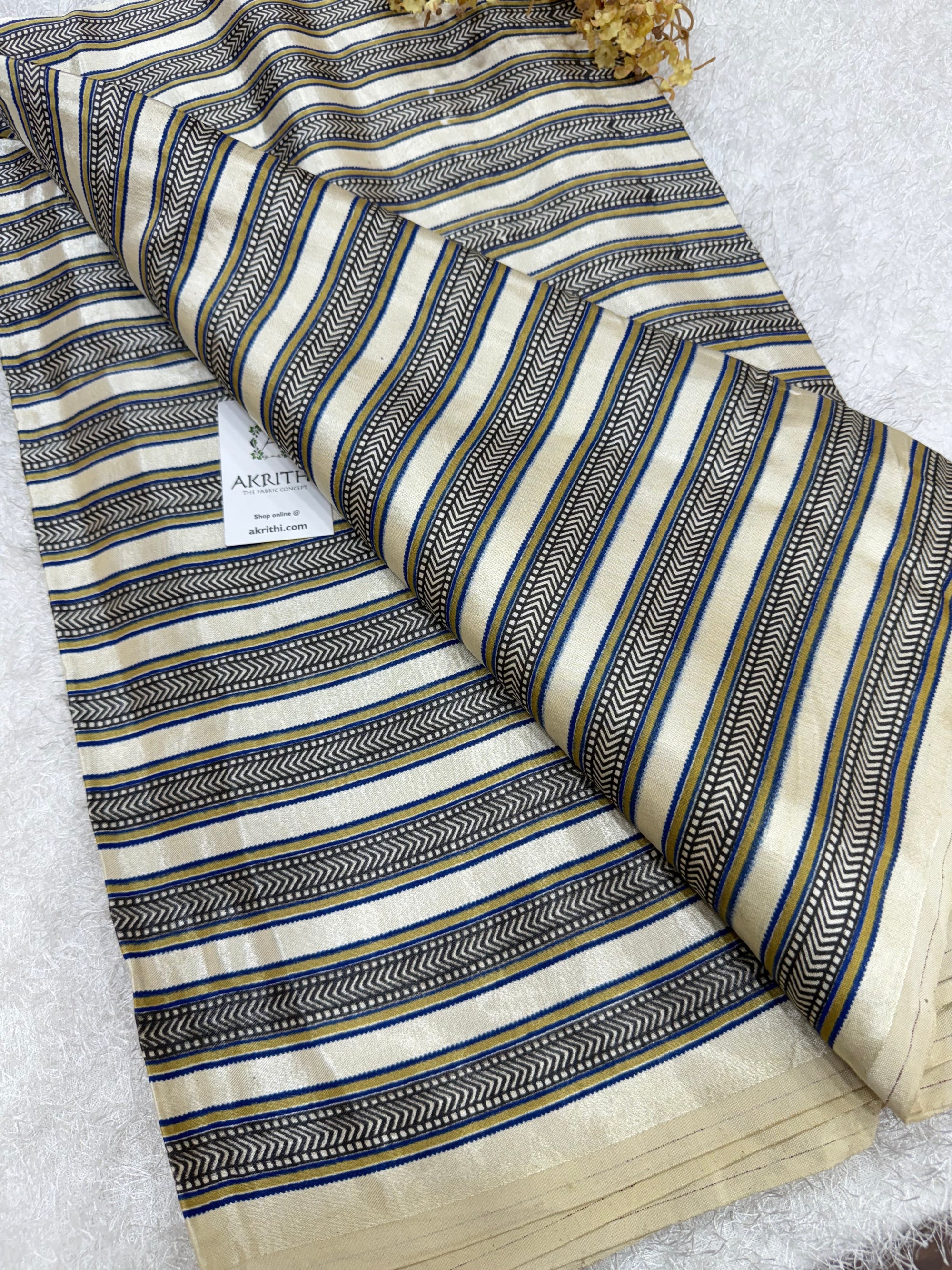 Ajrakh pure mashru silk fabric