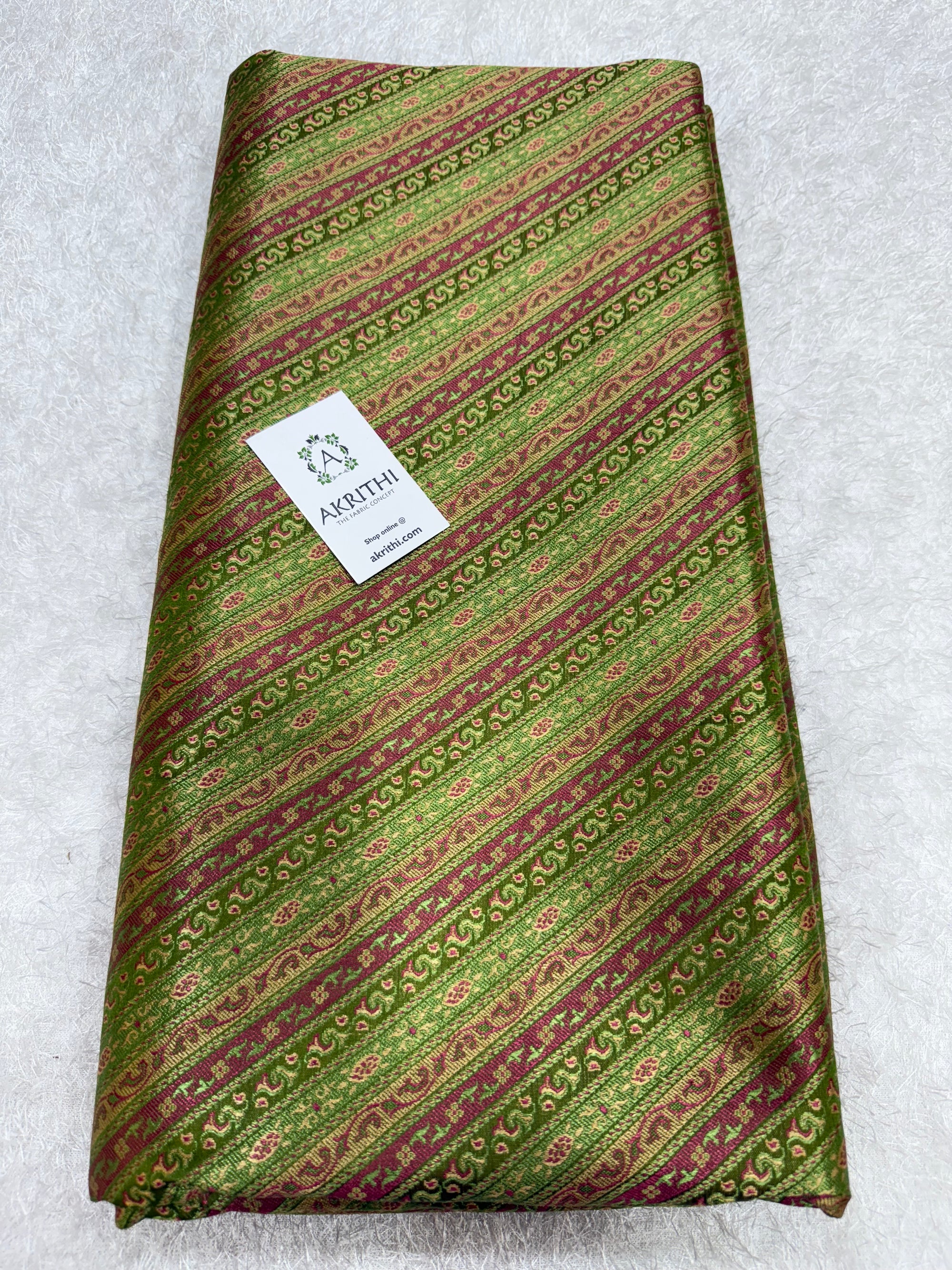 Pure Banarasi resham tanchoi brocade fabric