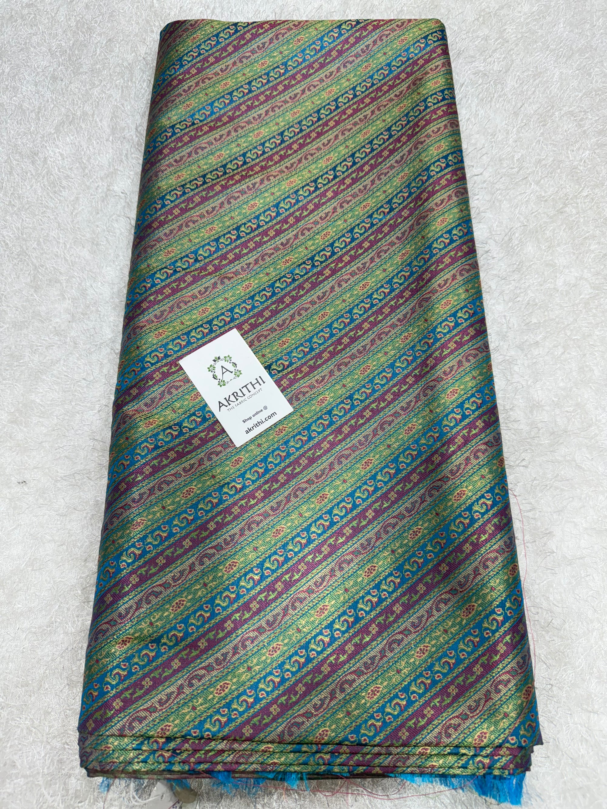 Pure Banarasi resham tanchoi brocade fabric
