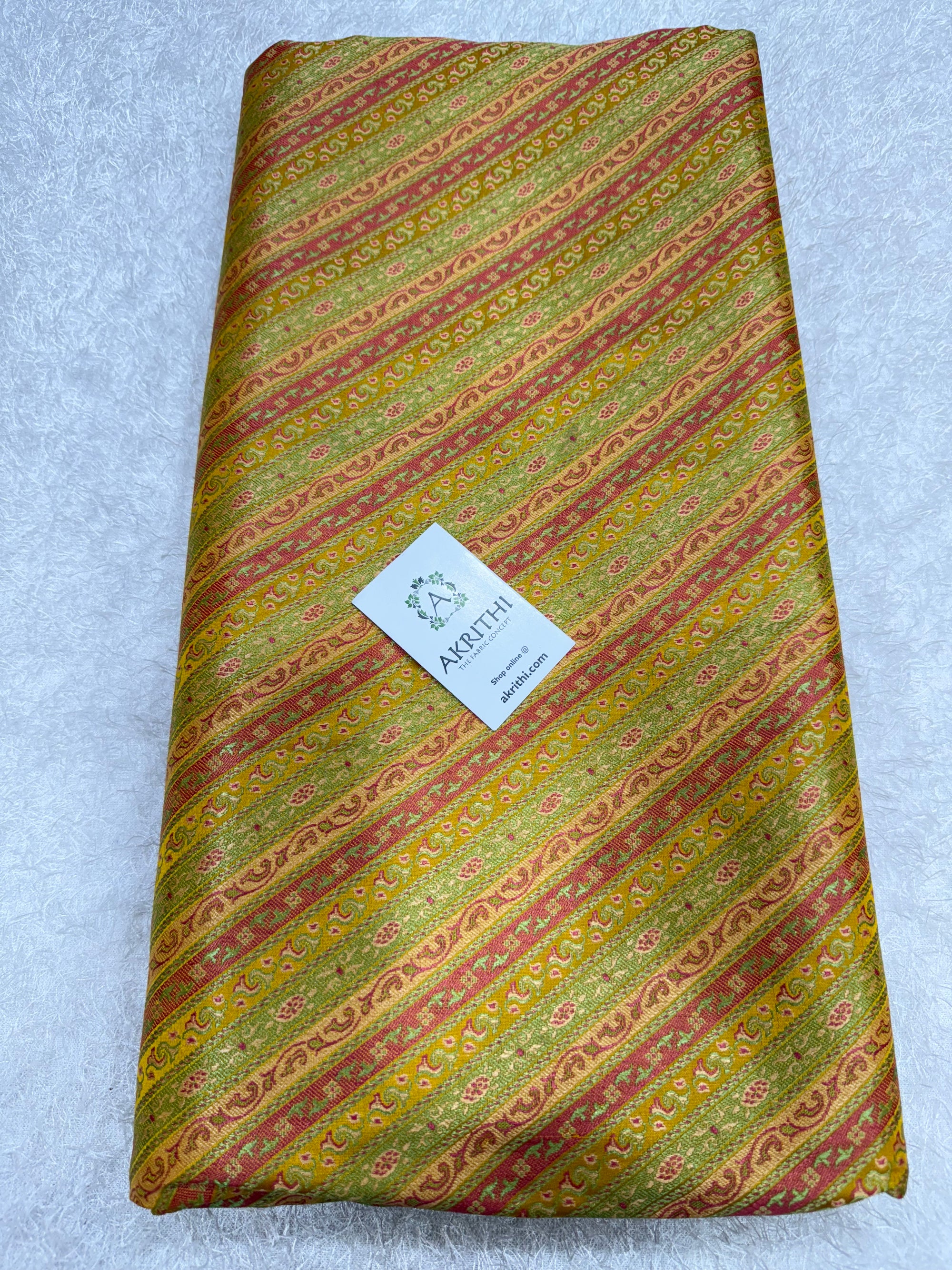Pure Banarasi resham tanchoi brocade fabric