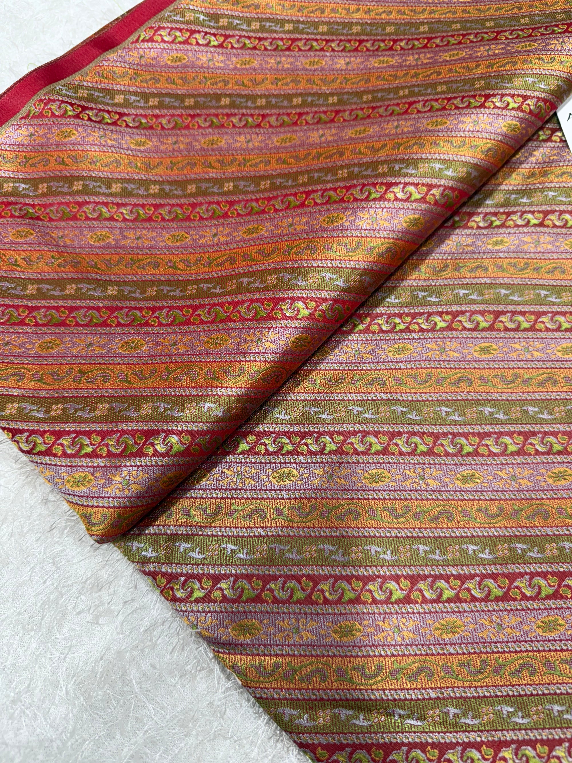 Pure Banarasi resham tanchoi brocade fabric