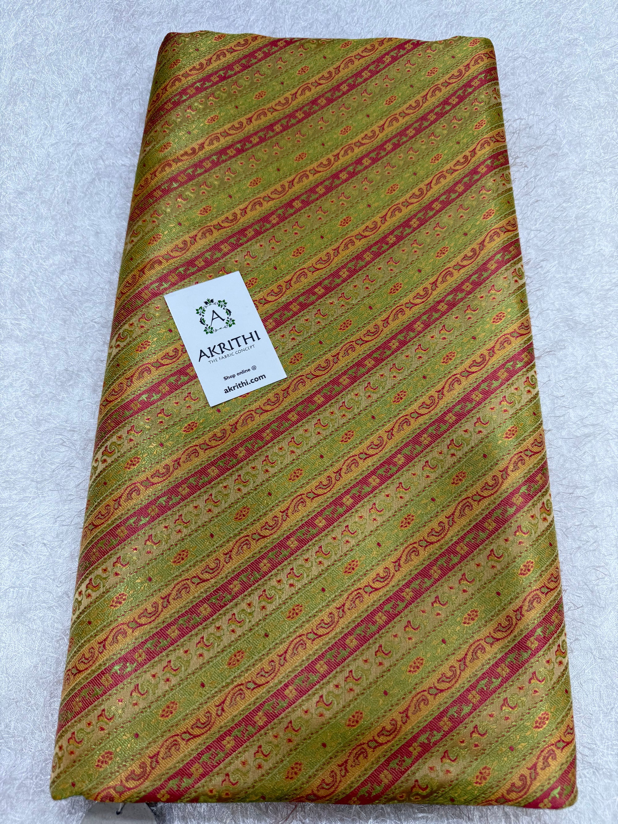 Pure Banarasi resham tanchoi brocade fabric