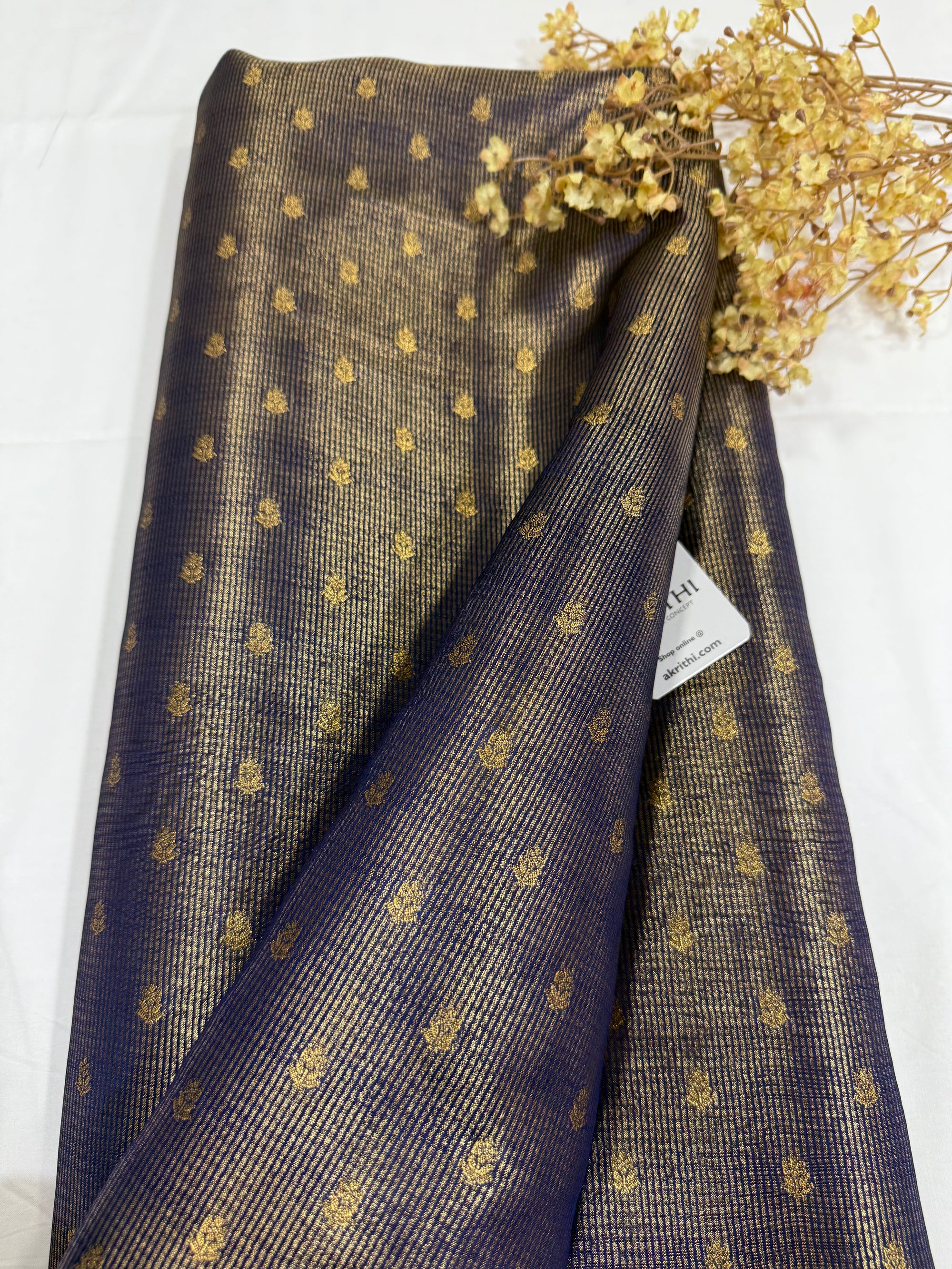 Pure tissue Banarasi brocade fabric