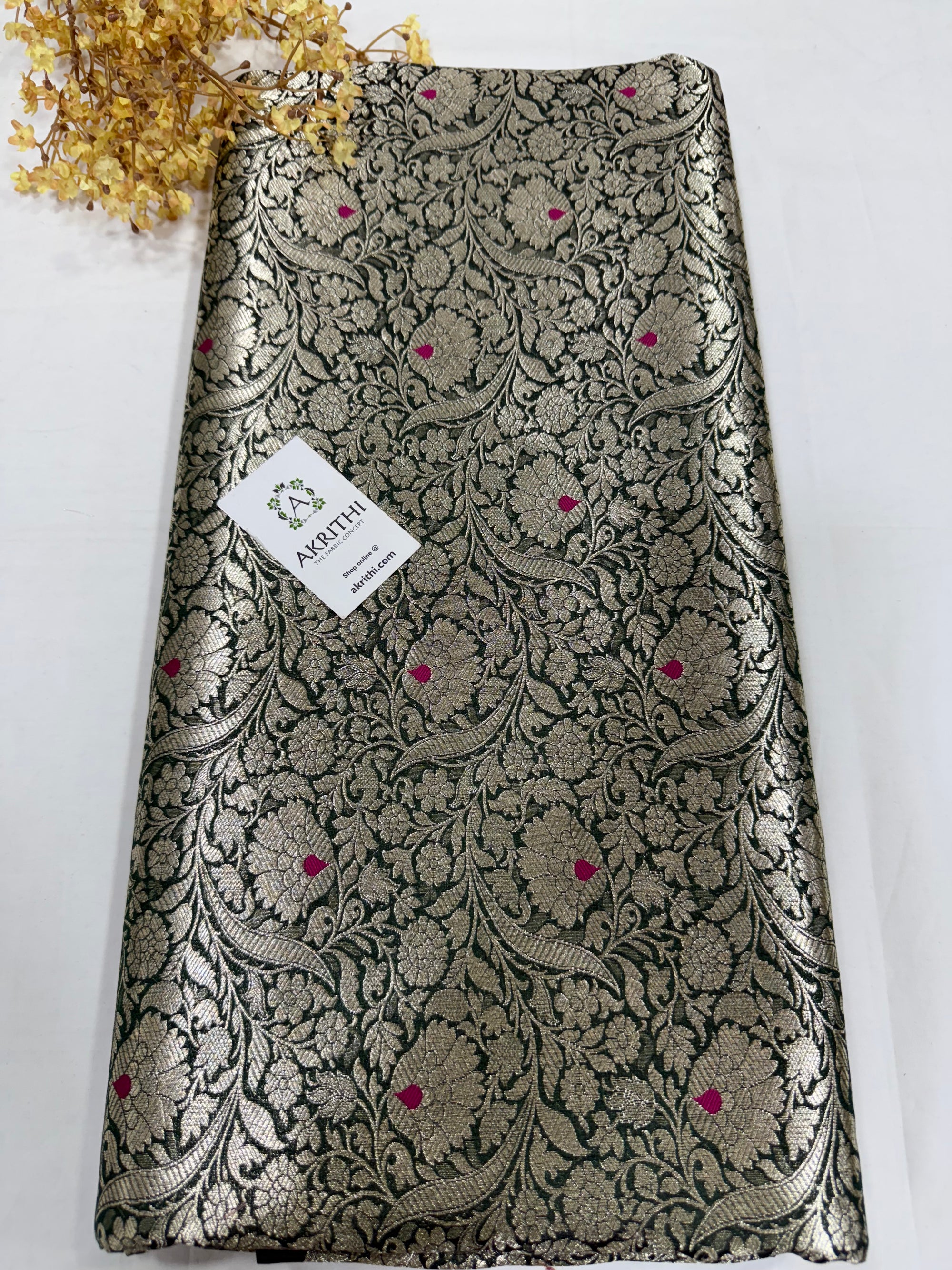 Pure Banarasi brocade fabric