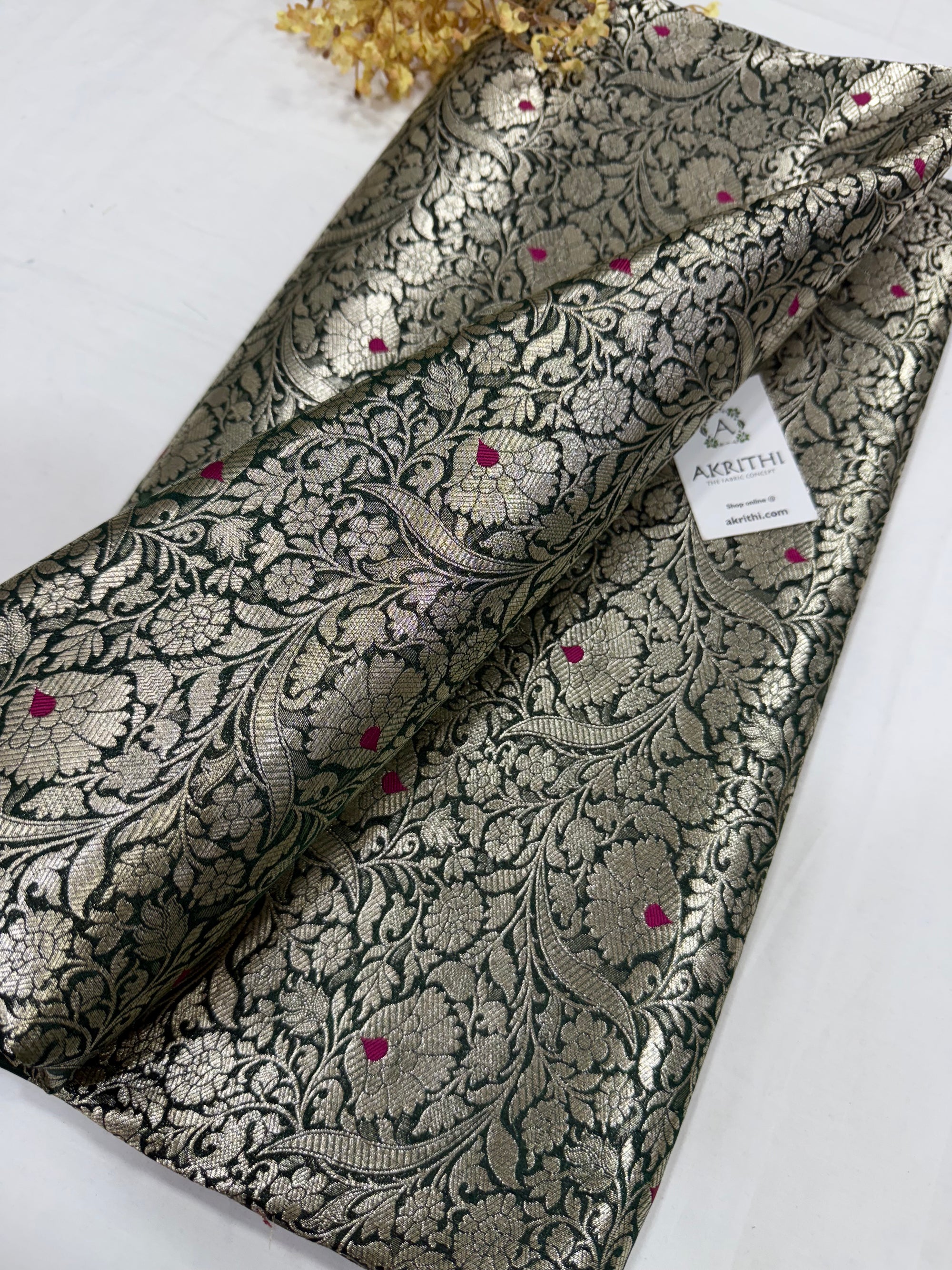 Pure Banarasi brocade fabric