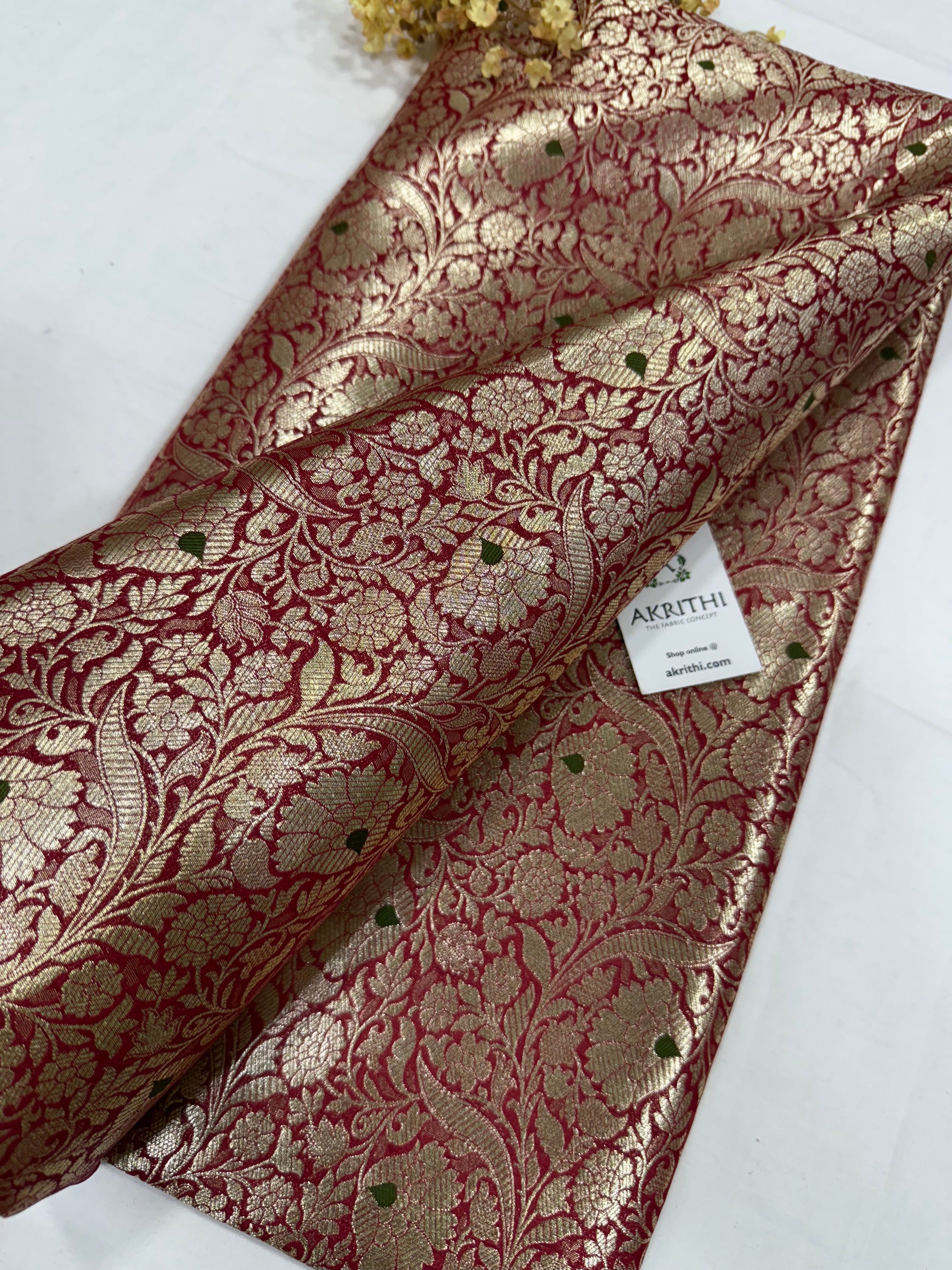 Pure Banarasi brocade fabric