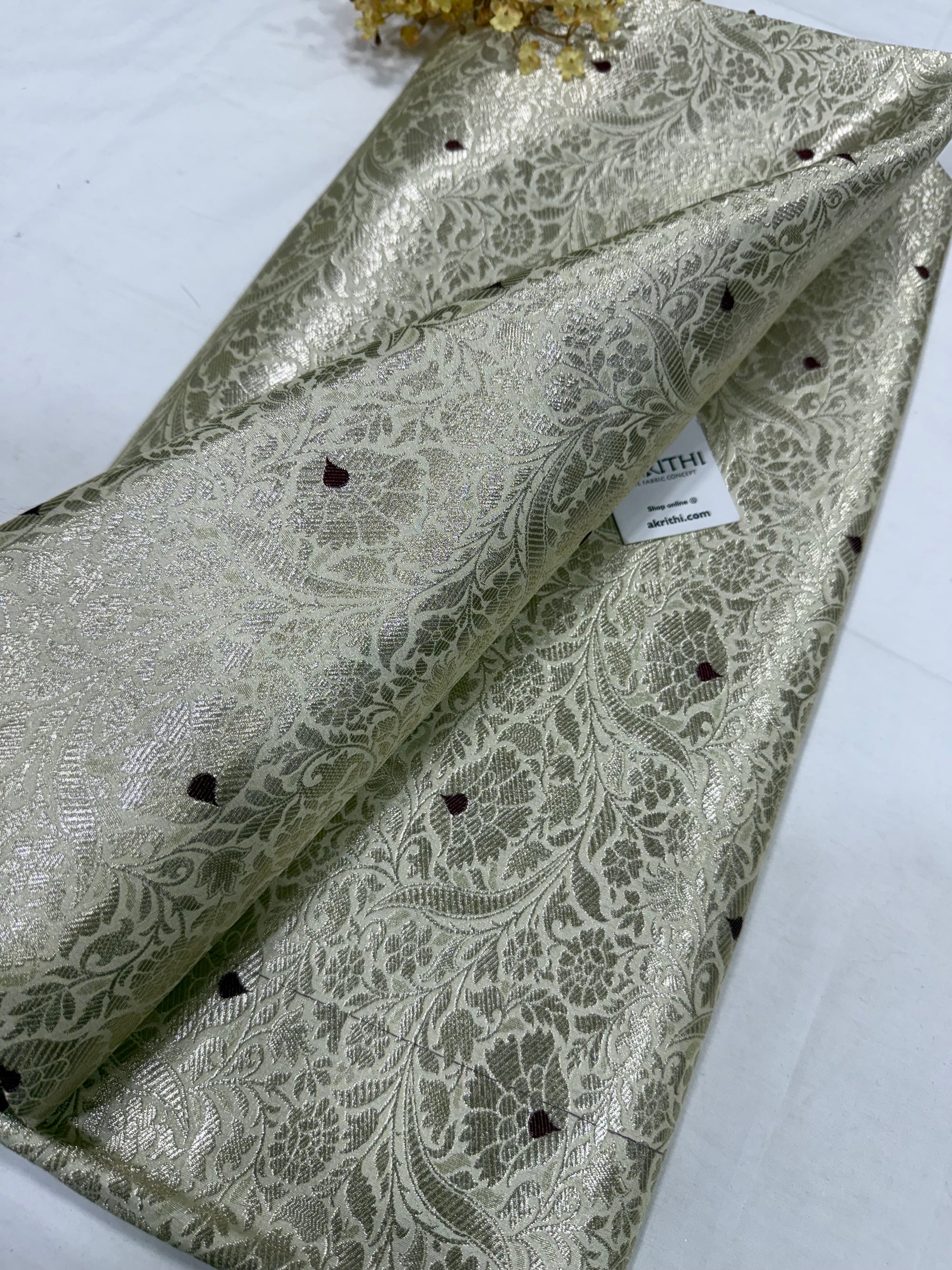 Pure Banarasi brocade fabric