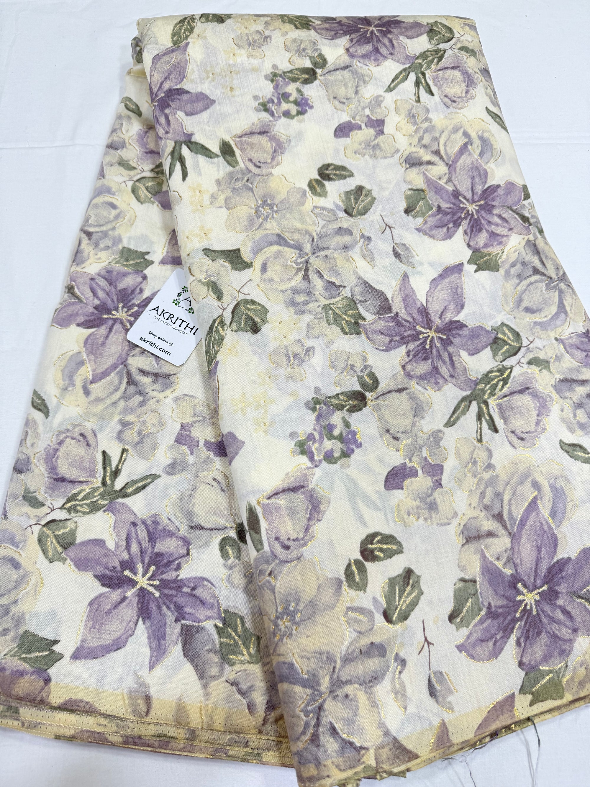 Printed viscose silk fabric