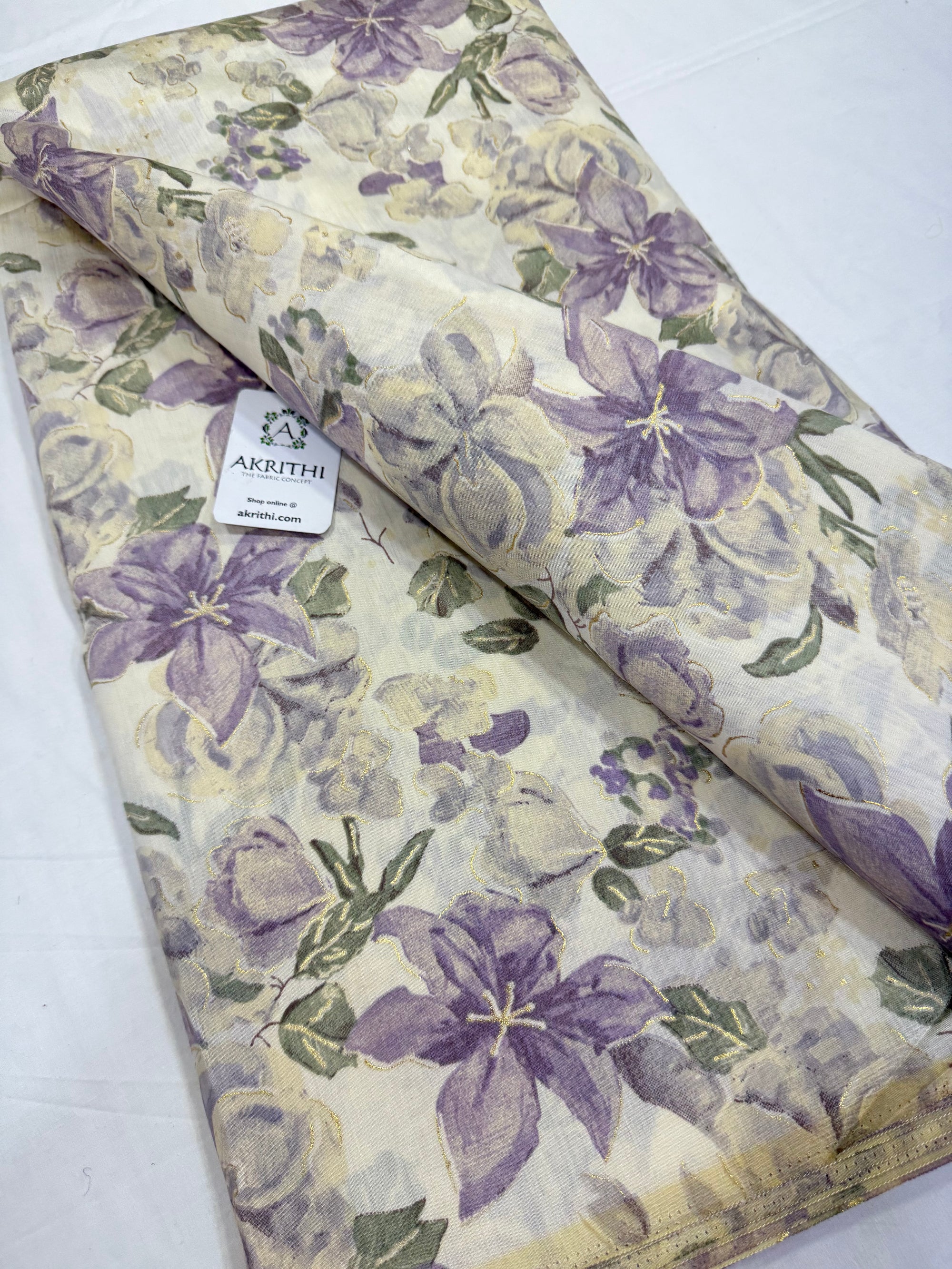 Printed viscose silk fabric