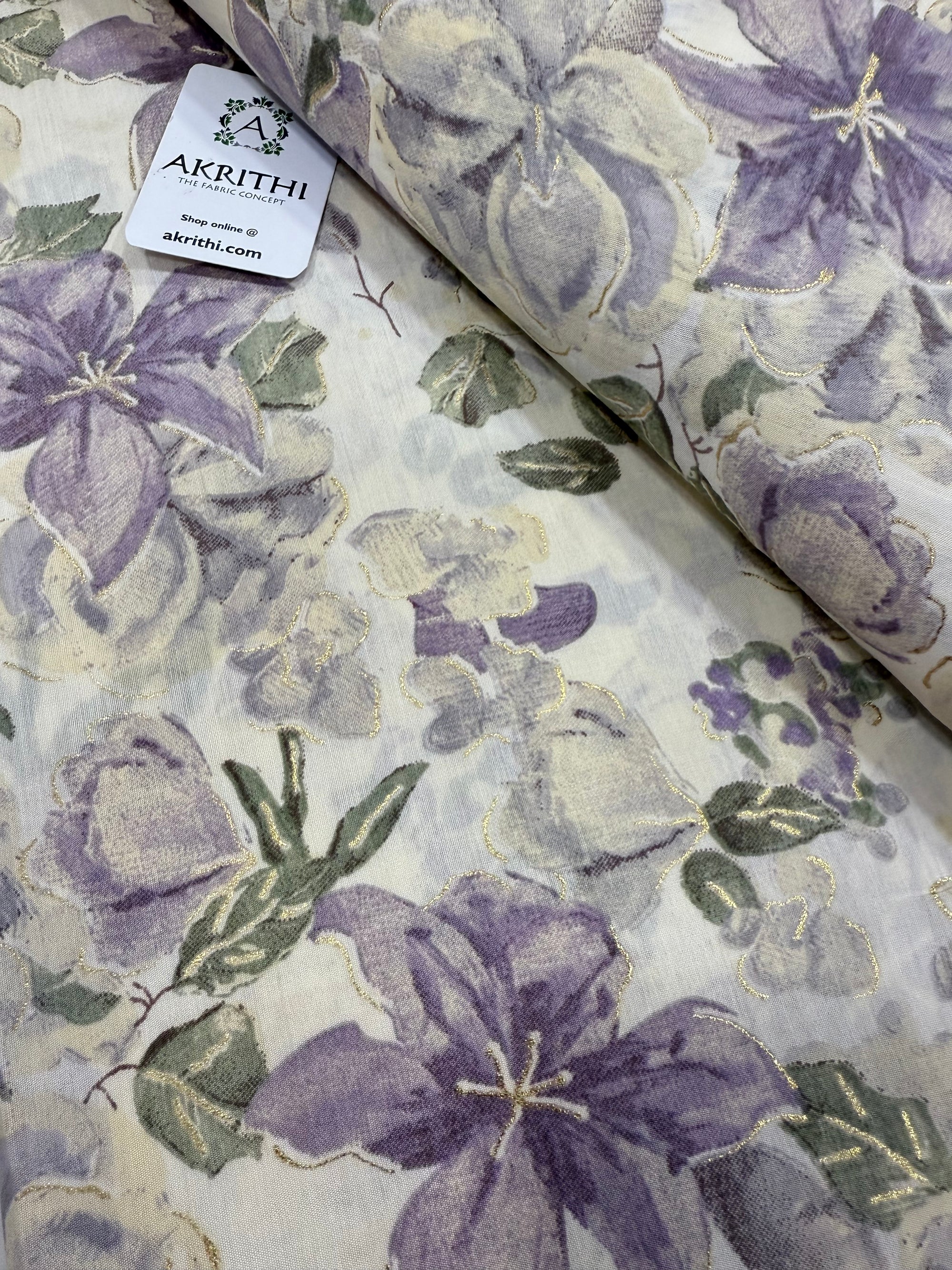Printed viscose silk fabric